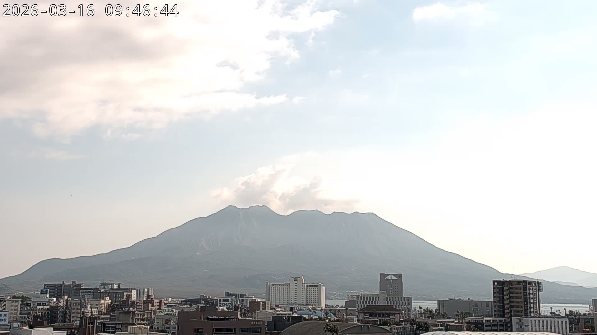 Kagoshima City Skyline & Sakurajima Living Volcano View ( 鹿児島市街のスカイラインと桜島の活火山 ) Live Cam - Kamoikeshinmachi, Kagoshima, Kagoshima Prefecture, Kyushu, Japan