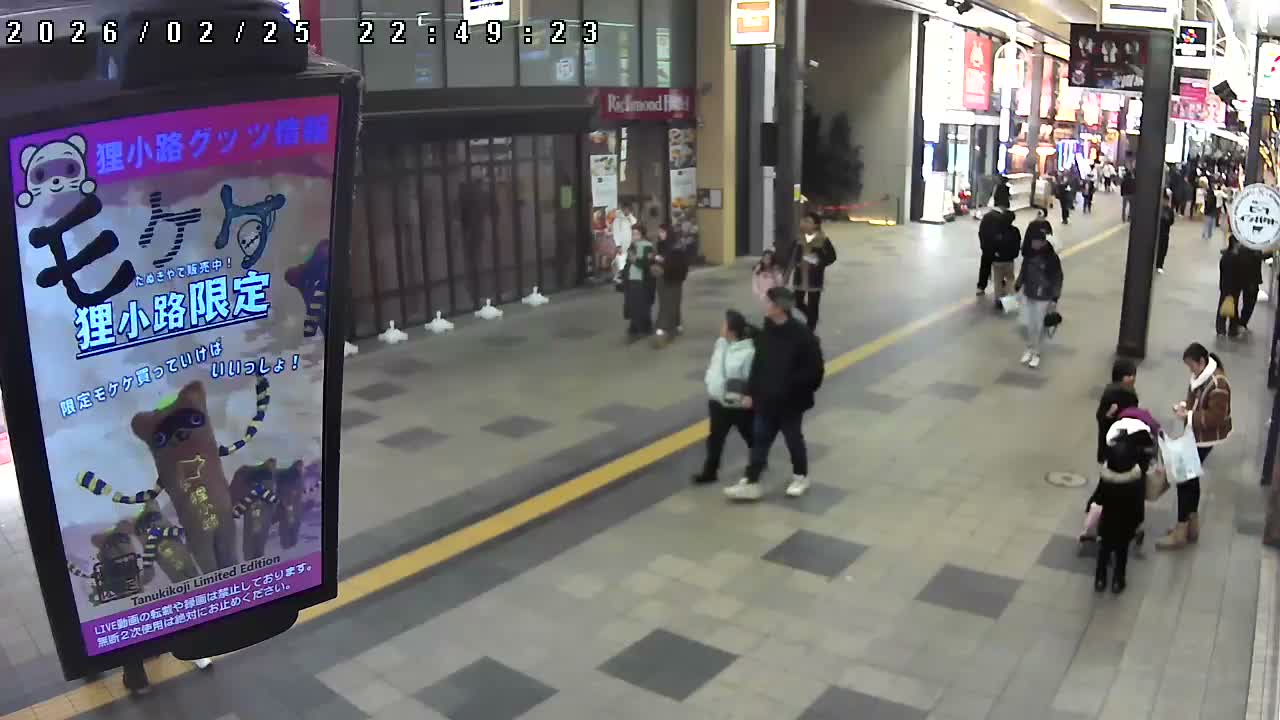 Sapporo, Tanukikoji Shopping 4th Street ( 札幌・狸小路商店街4番街 ) Live Cam - 4 Chome, Minami 2 Jonishi, Chuo Ward, Sapporo, Ishikari, Hokkaido, Japan