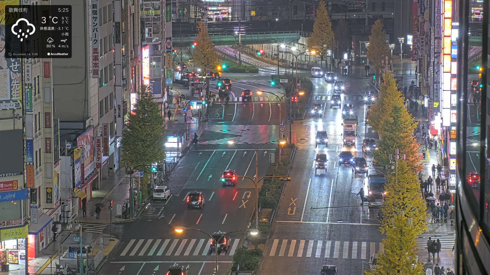 Tokyo, Kabukicho/Shinjuku/Nishishinjuku Intersection  ( 東京-歌舞伎町-新宿-西新宿交差点 ) Live Cam -1 Chome, Kabukichō, Shinjuku-ku, Tokyo, Kantō, Honshu, Japan