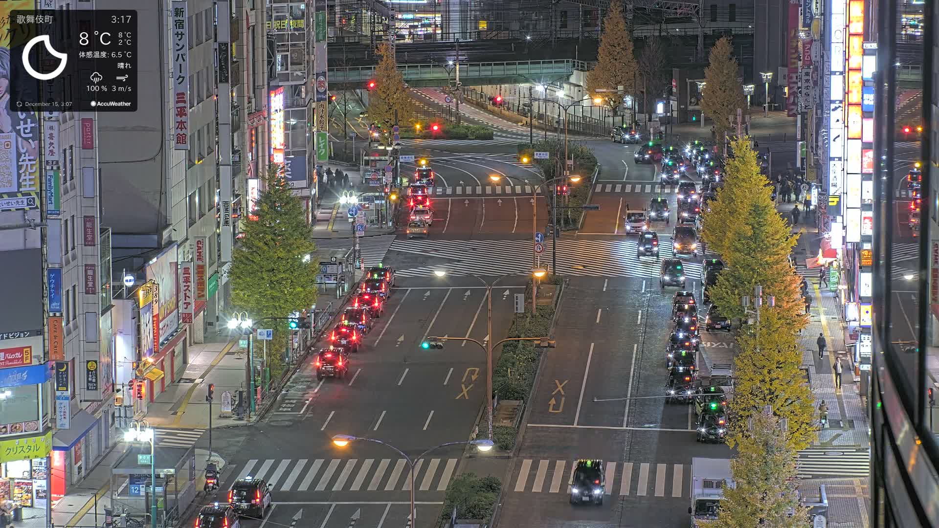 Tokyo, Kabukicho/Shinjuku/Nishishinjuku Intersection  ( 東京-歌舞伎町-新宿-西新宿交差点 ) Live Cam -1 Chome, Kabukichō, Shinjuku-ku, Tokyo, Kantō, Honshu, Japan