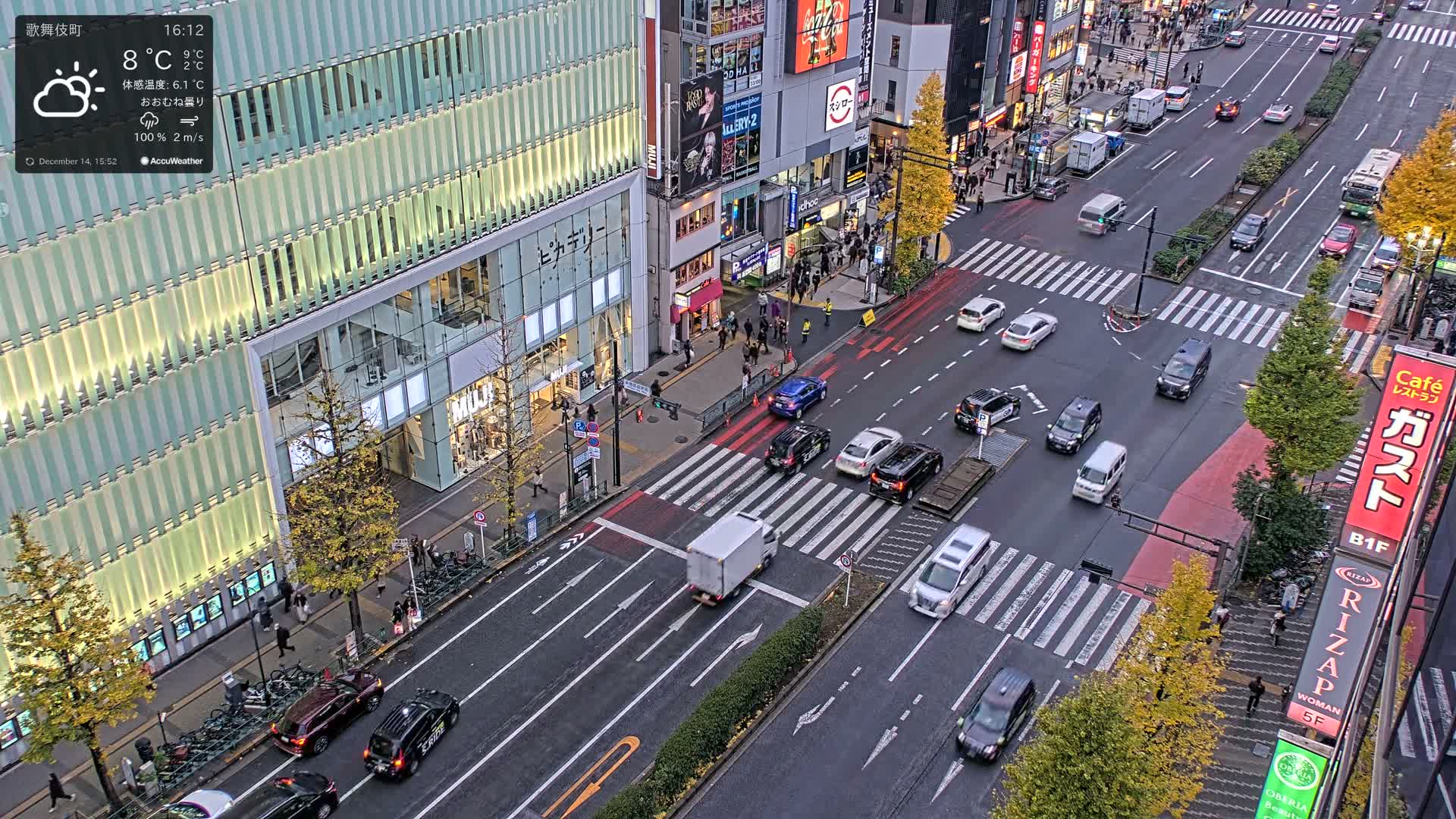 Tokyo, Shinjuku Kabukicho Yasukuni-dori Avenue ( 東京 新宿 歌舞伎町 靖国通り ) Live Cam - 1 Chome, Kabukichō, Shinjuku-ku, Tokyo, Kantō, Honshu, Japan