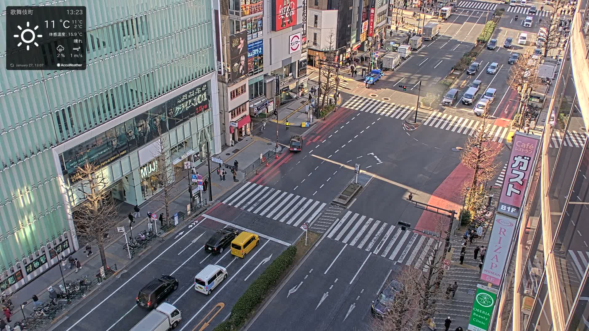 Tokyo, Shinjuku Kabukicho Yasukuni-dori Avenue ( 東京 新宿 歌舞伎町 靖国通り ) Live Cam - 1 Chome, Kabukichō, Shinjuku-ku, Tokyo, Kantō, Honshu, Japan