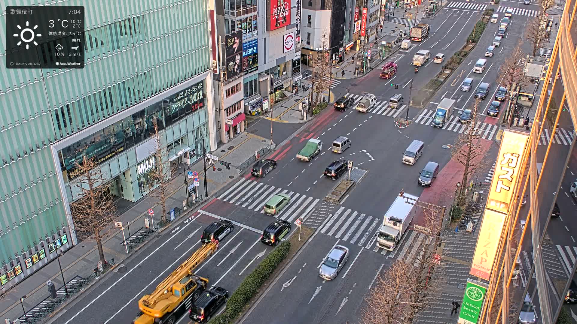Tokyo, Shinjuku Kabukicho Yasukuni-dori Avenue ( 東京 新宿 歌舞伎町 靖国通り ) Live Cam - 1 Chome, Kabukichō, Shinjuku-ku, Tokyo, Kantō, Honshu, Japan