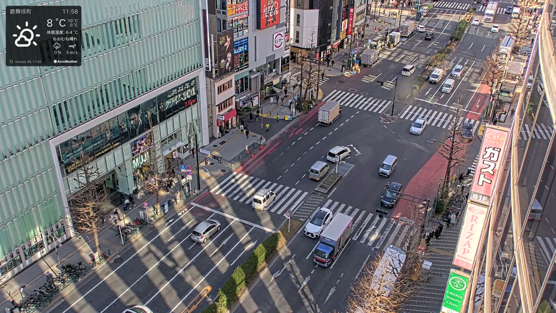 Tokyo, Shinjuku Kabukicho Yasukuni-dori Avenue ( 東京 新宿 歌舞伎町 靖国通り ) Live Cam - 1 Chome, Kabukichō, Shinjuku-ku, Tokyo, Kantō, Honshu, Japan
