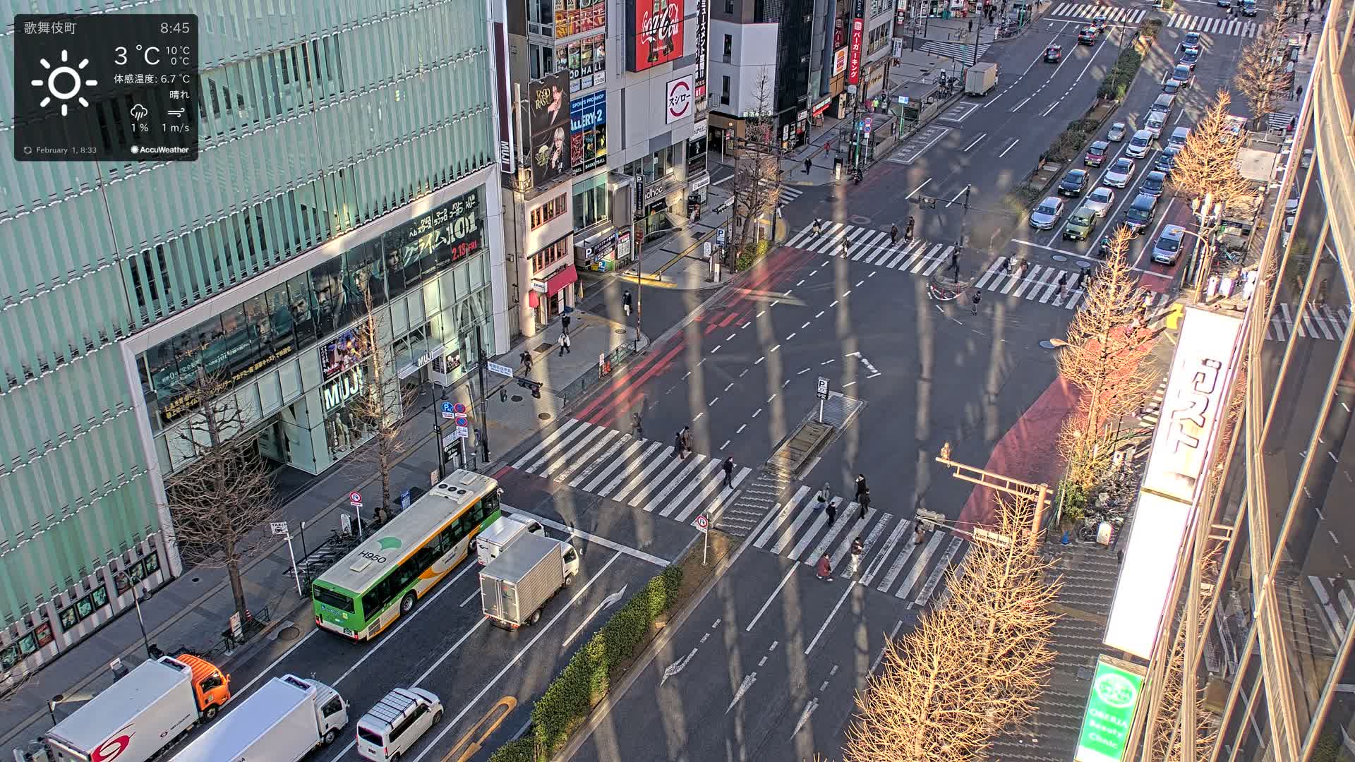 Tokyo, Shinjuku Kabukicho Yasukuni-dori Avenue ( 東京 新宿 歌舞伎町 靖国通り ) Live Cam - 1 Chome, Kabukichō, Shinjuku-ku, Tokyo, Kantō, Honshu, Japan