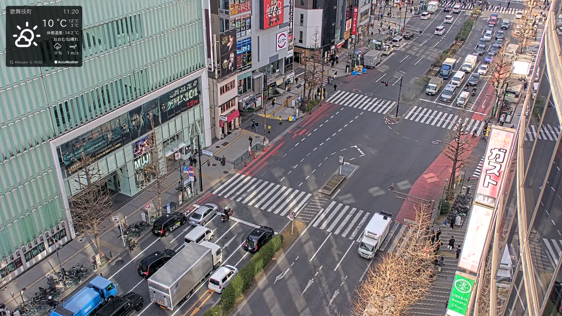 Tokyo, Shinjuku Kabukicho Yasukuni-dori Avenue ( 東京 新宿 歌舞伎町 靖国通り ) Live Cam - 1 Chome, Kabukichō, Shinjuku-ku, Tokyo, Kantō, Honshu, Japan
