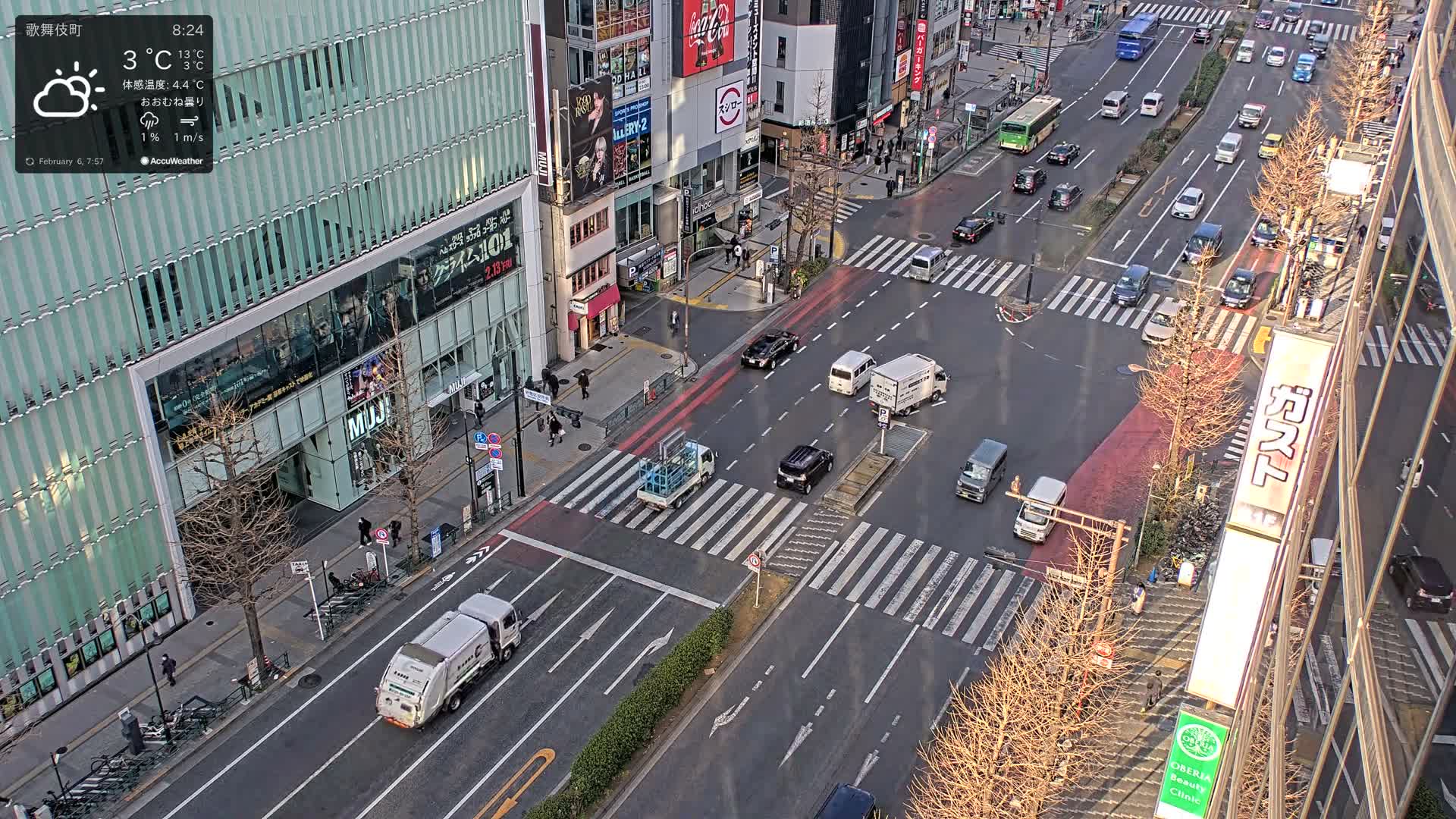 Tokyo, Shinjuku Kabukicho Yasukuni-dori Avenue ( 東京 新宿 歌舞伎町 靖国通り ) Live Cam - 1 Chome, Kabukichō, Shinjuku-ku, Tokyo, Kantō, Honshu, Japan