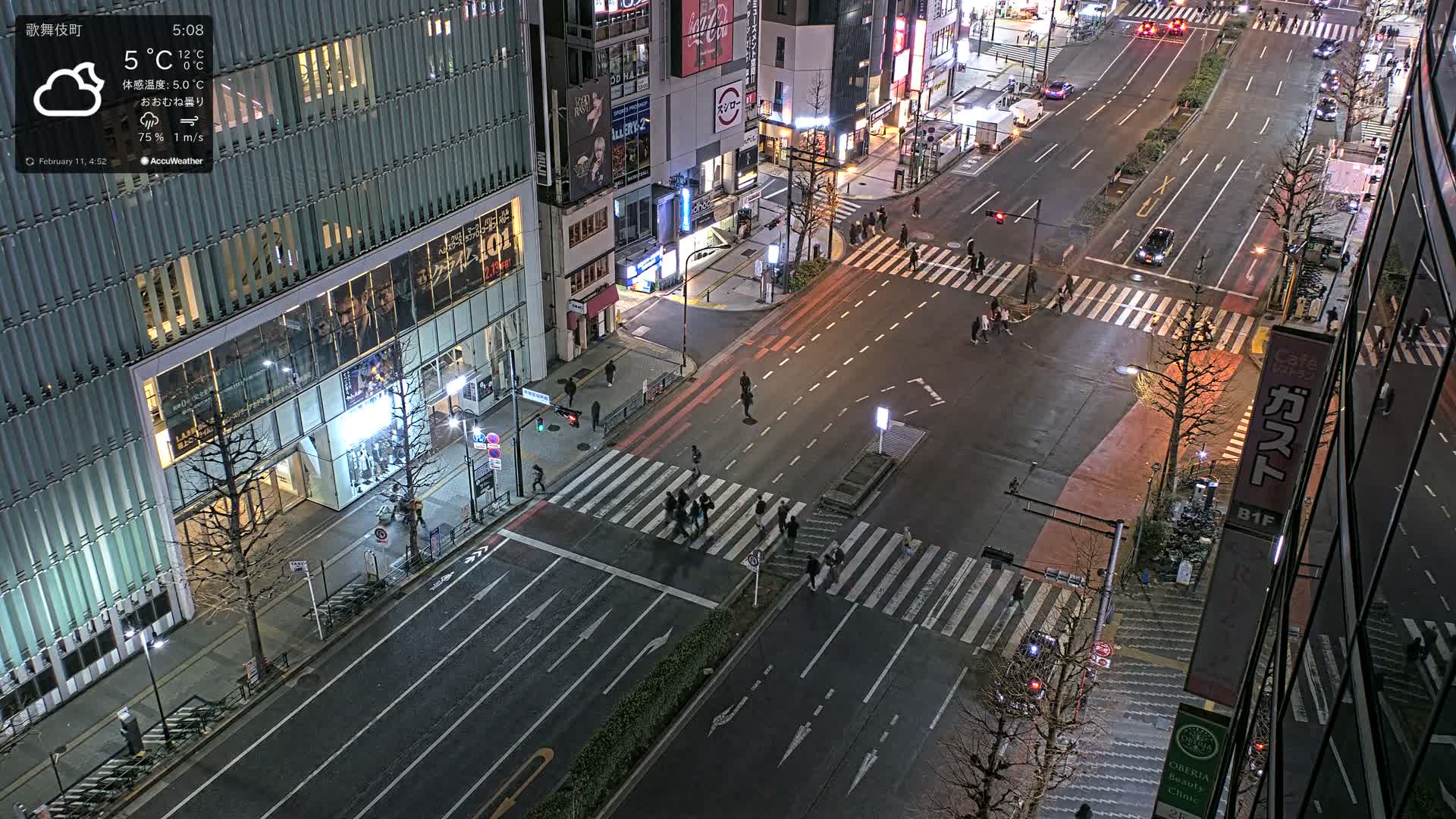Tokyo, Shinjuku Kabukicho Yasukuni-dori Avenue ( 東京 新宿 歌舞伎町 靖国通り ) Live Cam - 1 Chome, Kabukichō, Shinjuku-ku, Tokyo, Kantō, Honshu, Japan