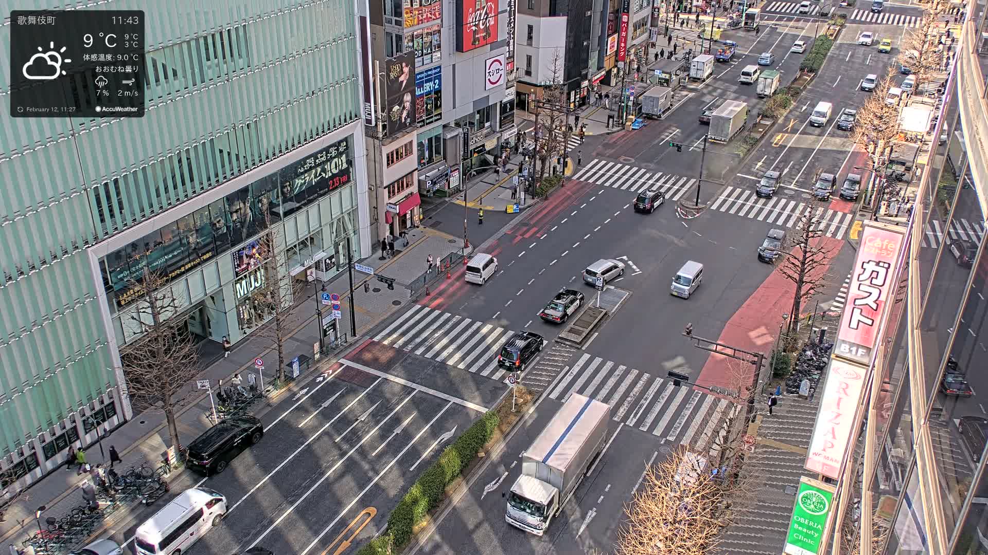 Tokyo, Shinjuku Kabukicho Yasukuni-dori Avenue ( 東京 新宿 歌舞伎町 靖国通り ) Live Cam - 1 Chome, Kabukichō, Shinjuku-ku, Tokyo, Kantō, Honshu, Japan