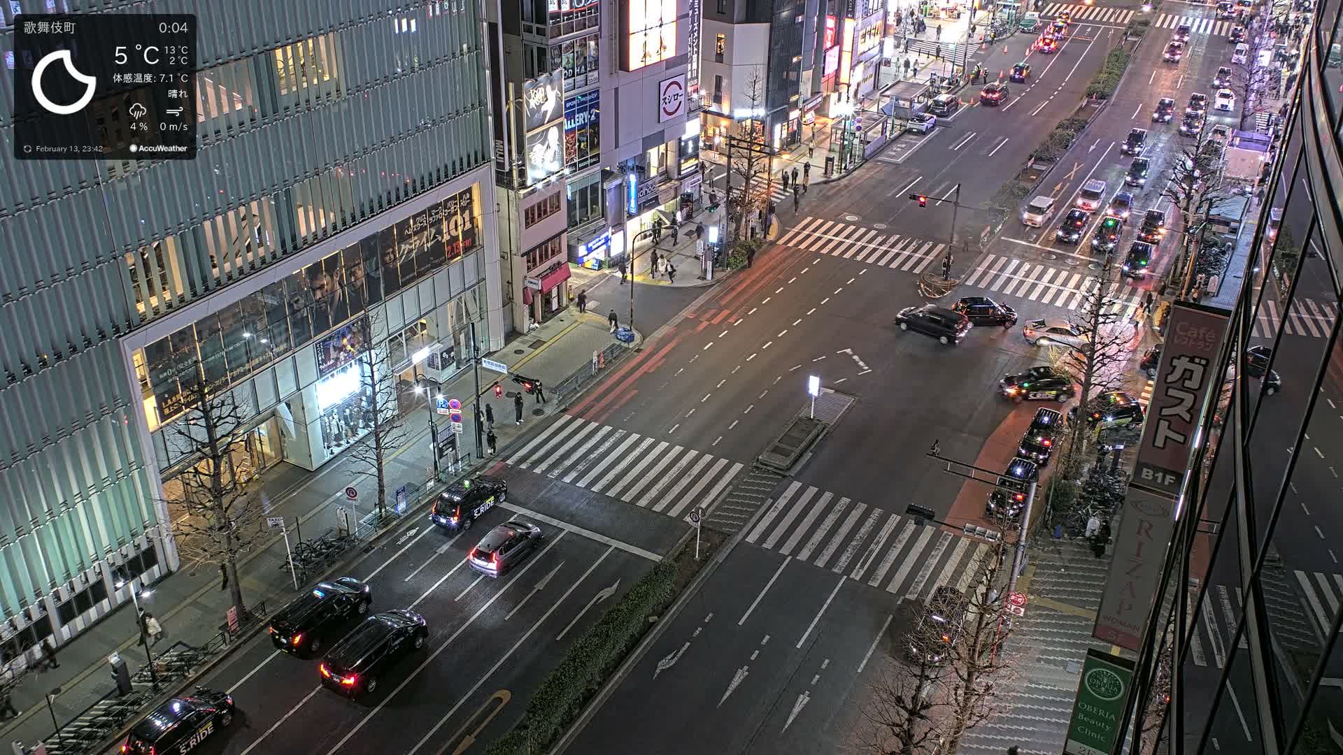 Tokyo, Shinjuku Kabukicho Yasukuni-dori Avenue ( 東京 新宿 歌舞伎町 靖国通り ) Live Cam - 1 Chome, Kabukichō, Shinjuku-ku, Tokyo, Kantō, Honshu, Japan