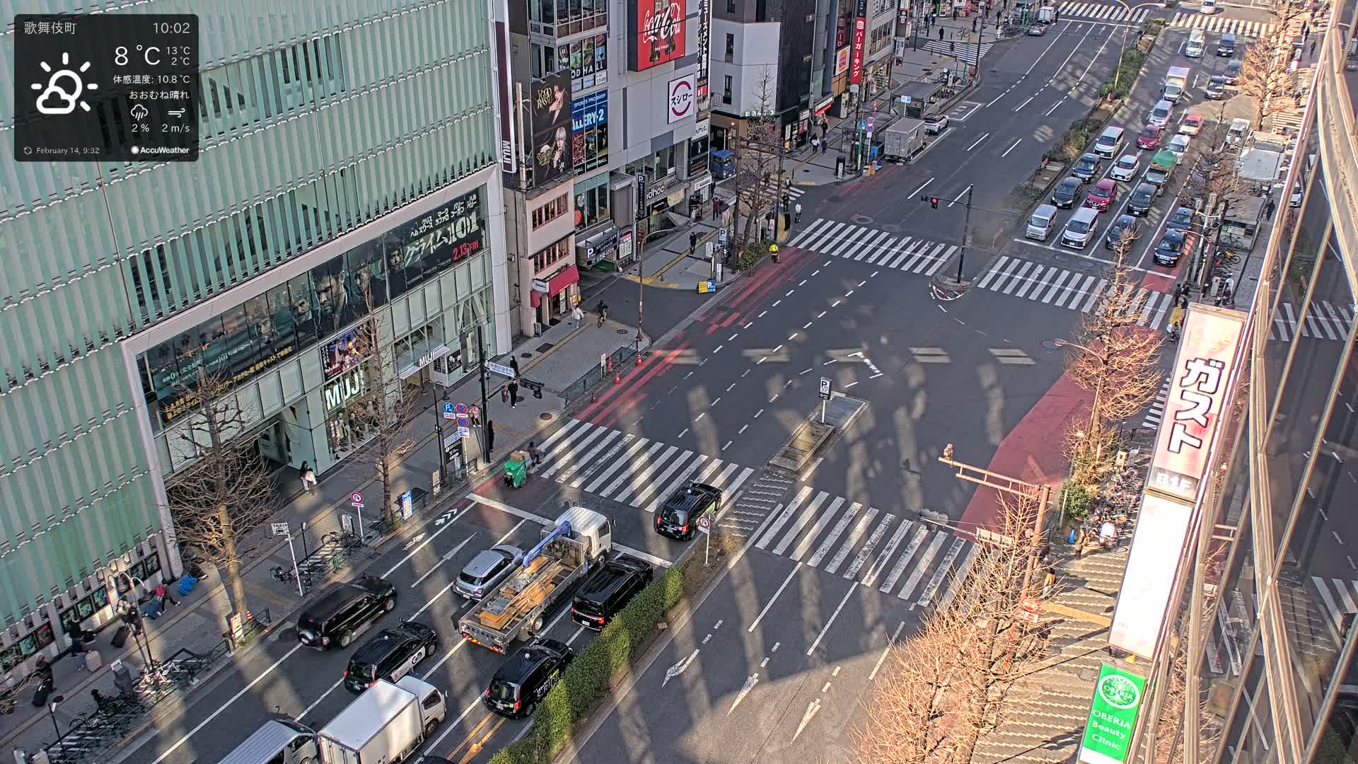 Tokyo, Shinjuku Kabukicho Yasukuni-dori Avenue ( 東京 新宿 歌舞伎町 靖国通り ) Live Cam - 1 Chome, Kabukichō, Shinjuku-ku, Tokyo, Kantō, Honshu, Japan