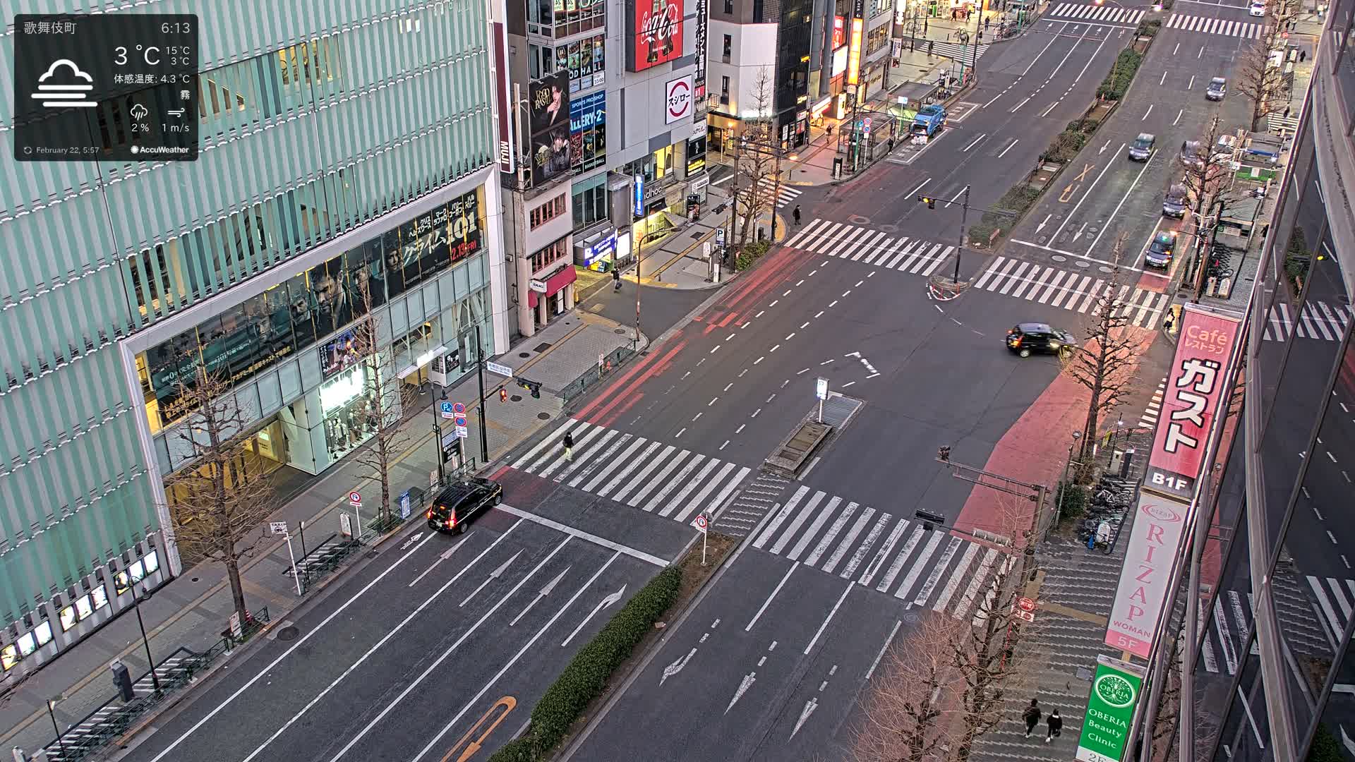 Tokyo, Shinjuku Kabukicho Yasukuni-dori Avenue ( 東京 新宿 歌舞伎町 靖国通り ) Live Cam - 1 Chome, Kabukichō, Shinjuku-ku, Tokyo, Kantō, Honshu, Japan