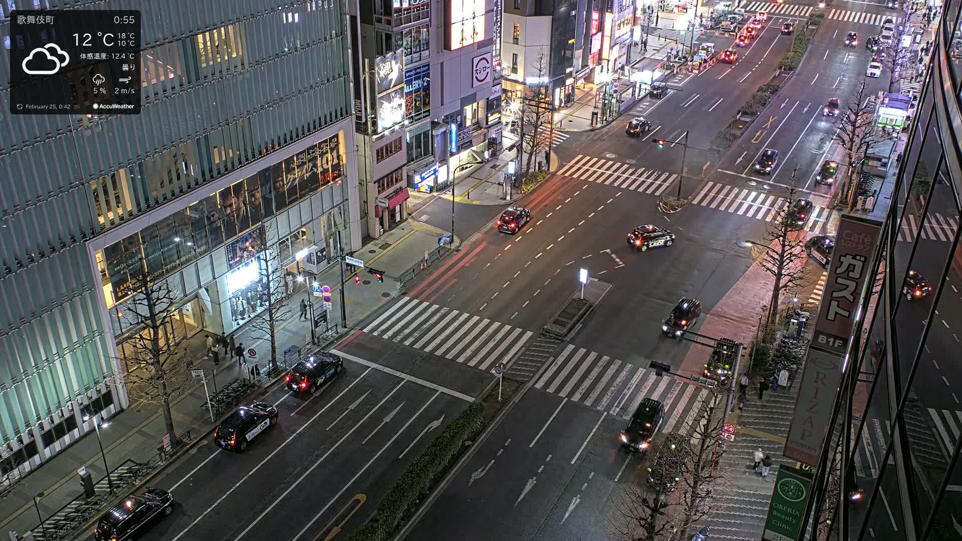 Tokyo, Shinjuku Kabukicho Yasukuni-dori Avenue ( 東京 新宿 歌舞伎町 靖国通り ) Live Cam - 1 Chome, Kabukichō, Shinjuku-ku, Tokyo, Kantō, Honshu, Japan
