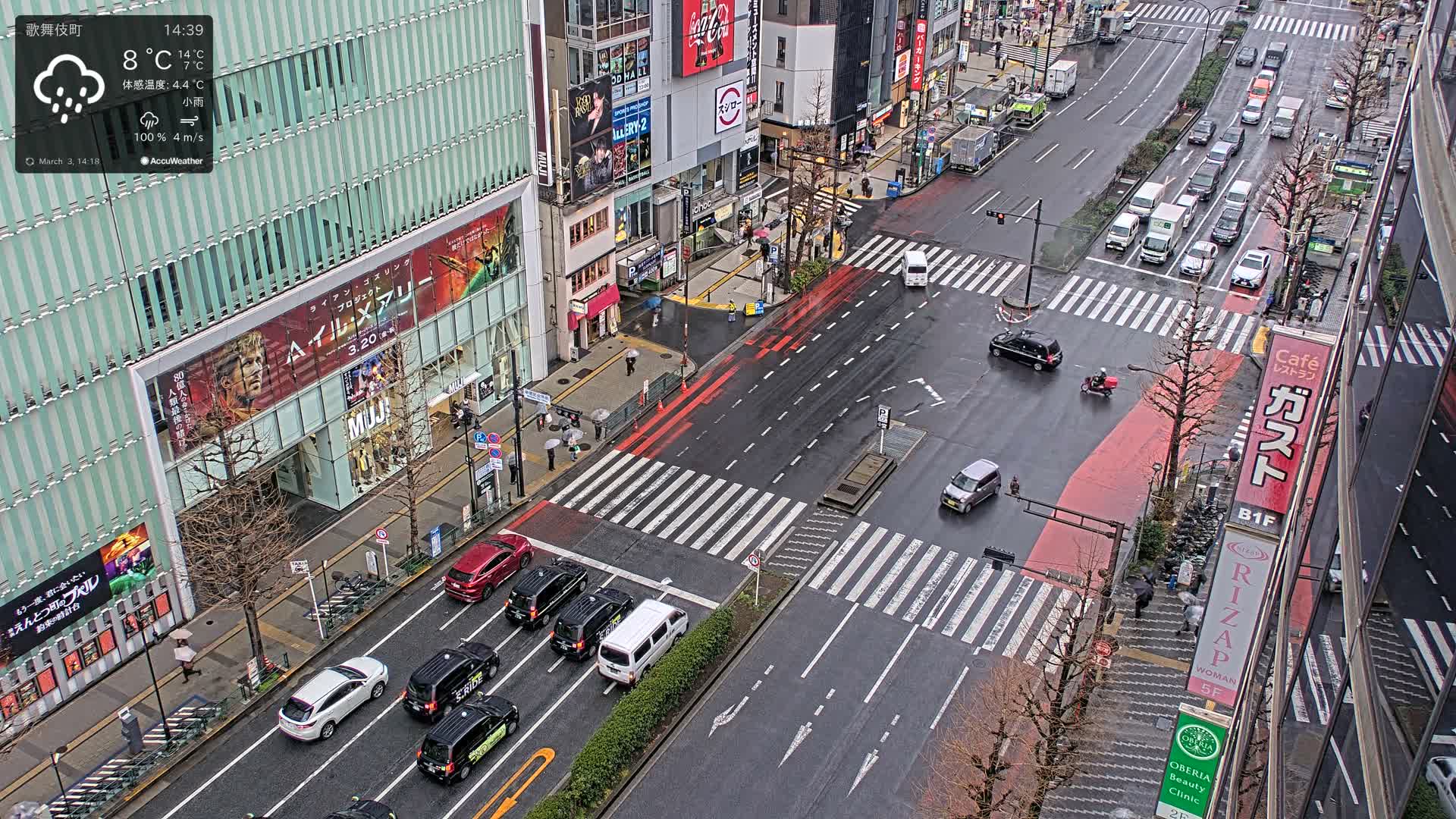 Tokyo, Shinjuku Kabukicho Yasukuni-dori Avenue ( 東京 新宿 歌舞伎町 靖国通り ) Live Cam - 1 Chome, Kabukichō, Shinjuku-ku, Tokyo, Kantō, Honshu, Japan