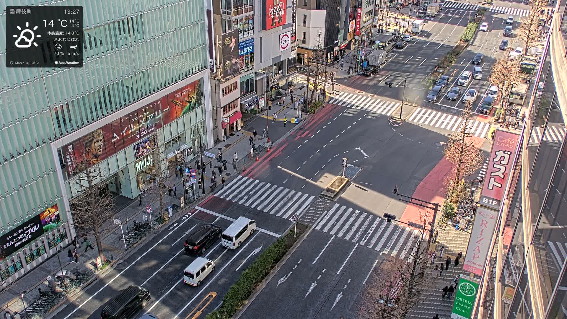 Tokyo, Shinjuku Kabukicho Yasukuni-dori Avenue ( 東京 新宿 歌舞伎町 靖国通り ) Live Cam - 1 Chome, Kabukichō, Shinjuku-ku, Tokyo, Kantō, Honshu, Japan