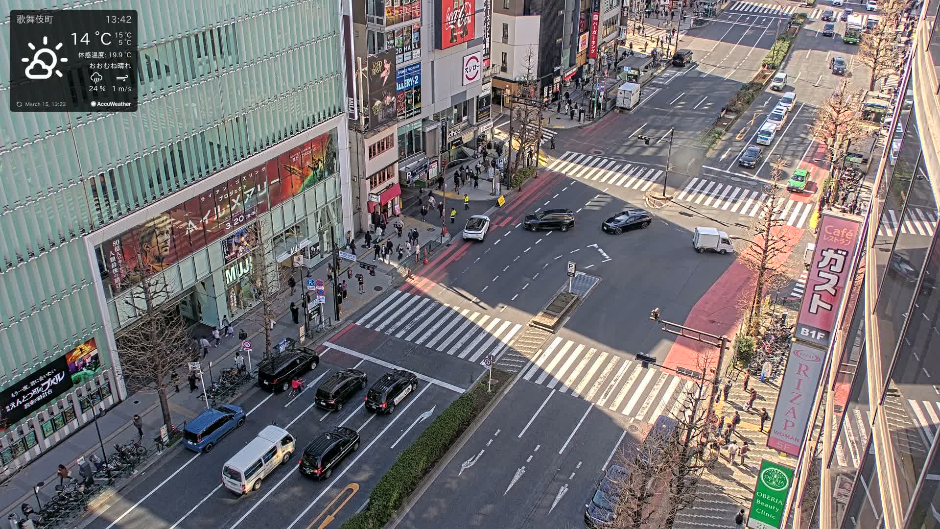 Tokyo, Shinjuku Kabukicho Yasukuni-dori Avenue ( 東京 新宿 歌舞伎町 靖国通り ) Live Cam - 1 Chome, Kabukichō, Shinjuku-ku, Tokyo, Kantō, Honshu, Japan