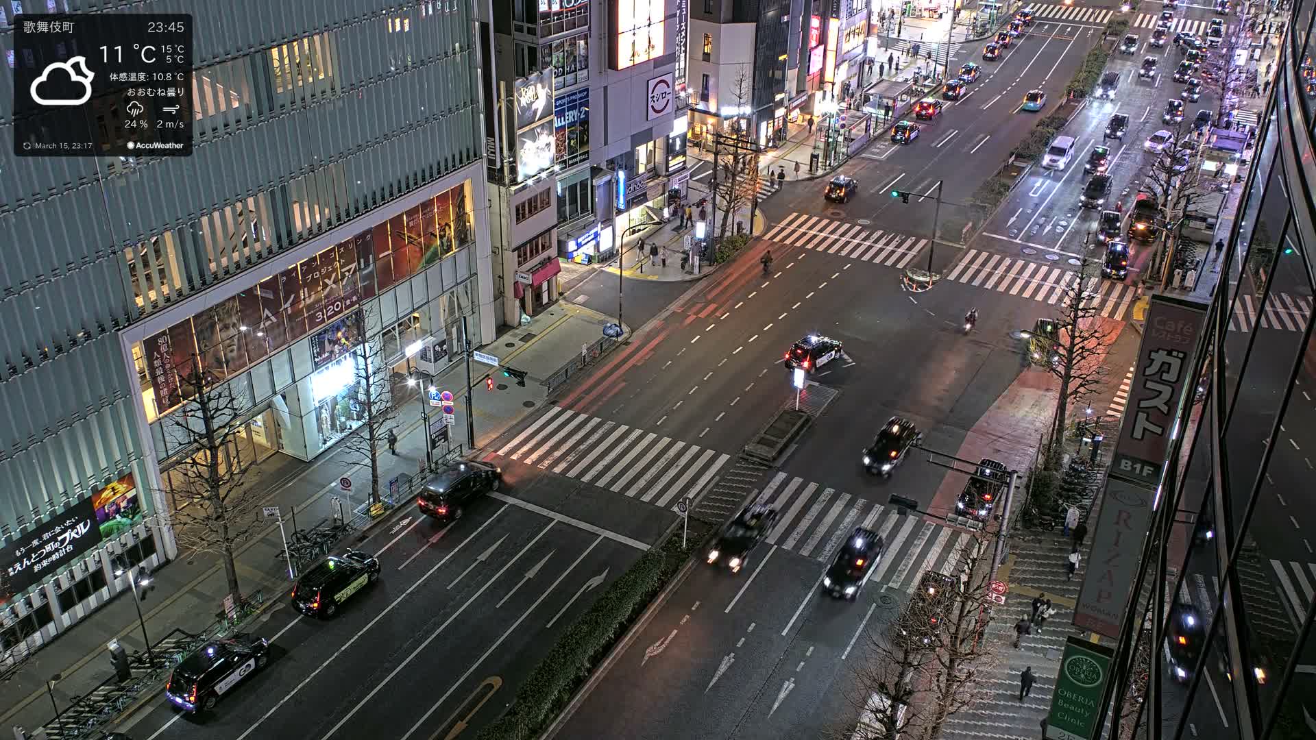 Tokyo, Shinjuku Kabukicho Yasukuni-dori Avenue ( 東京 新宿 歌舞伎町 靖国通り ) Live Cam - 1 Chome, Kabukichō, Shinjuku-ku, Tokyo, Kantō, Honshu, Japan