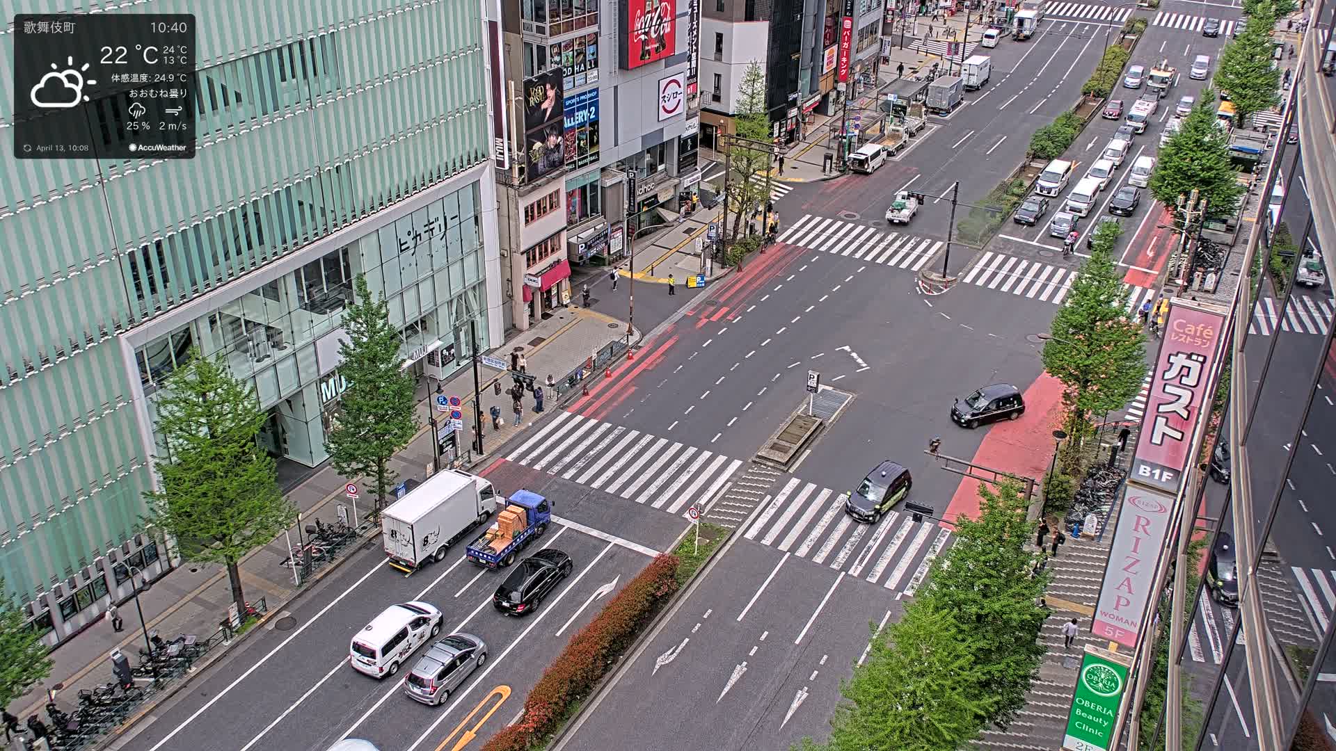 Tokyo, Shinjuku Kabukicho Yasukuni-dori Avenue ( 東京 新宿 歌舞伎町 靖国通り ) Live Cam - 1 Chome, Kabukichō, Shinjuku-ku, Tokyo, Kantō, Honshu, Japan