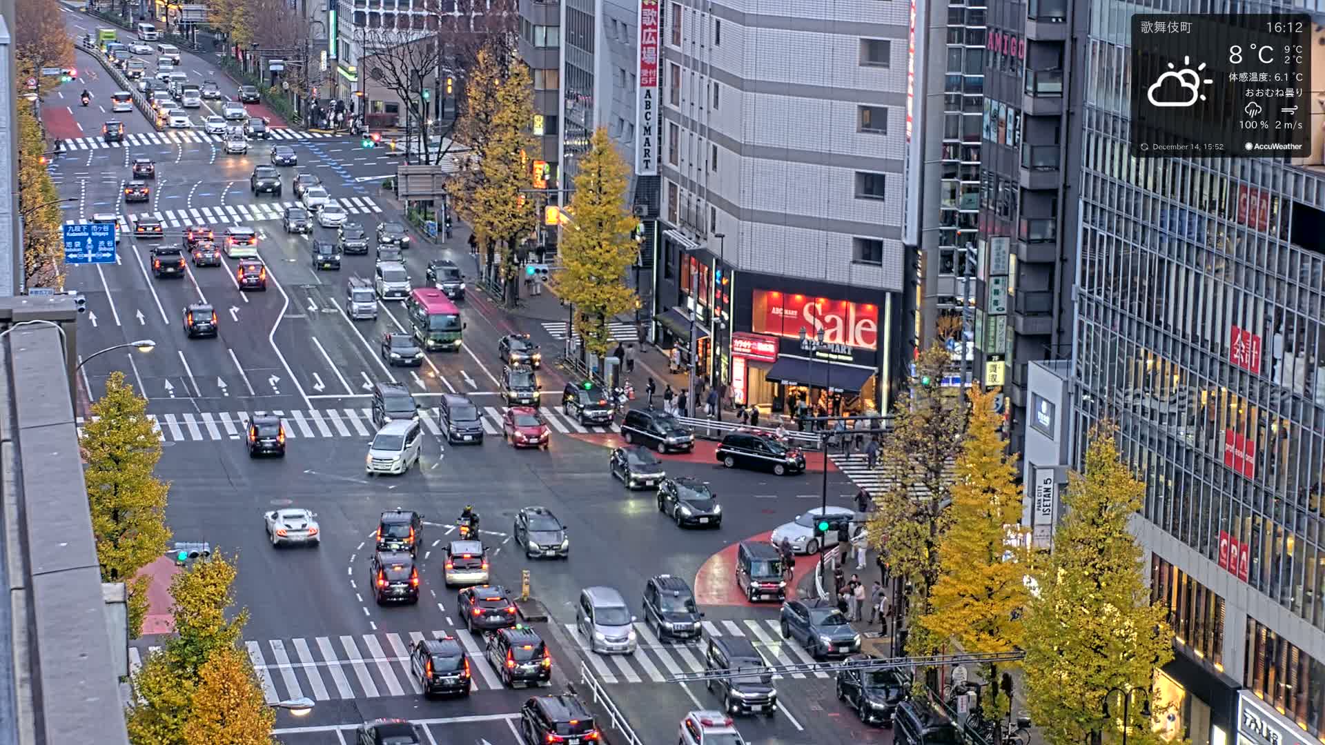 Tokyo, Shinjuku Kabukicho Meiji-dori / Yasukuni-dori Avenue Junction ( 東京 新宿 歌舞伎町 明治通り・靖国通り交差点 ) Live Cam - 1 Chome, Kabukichō, Shinjuku-ku, Tokyo, Kantō, Honshu, Japan