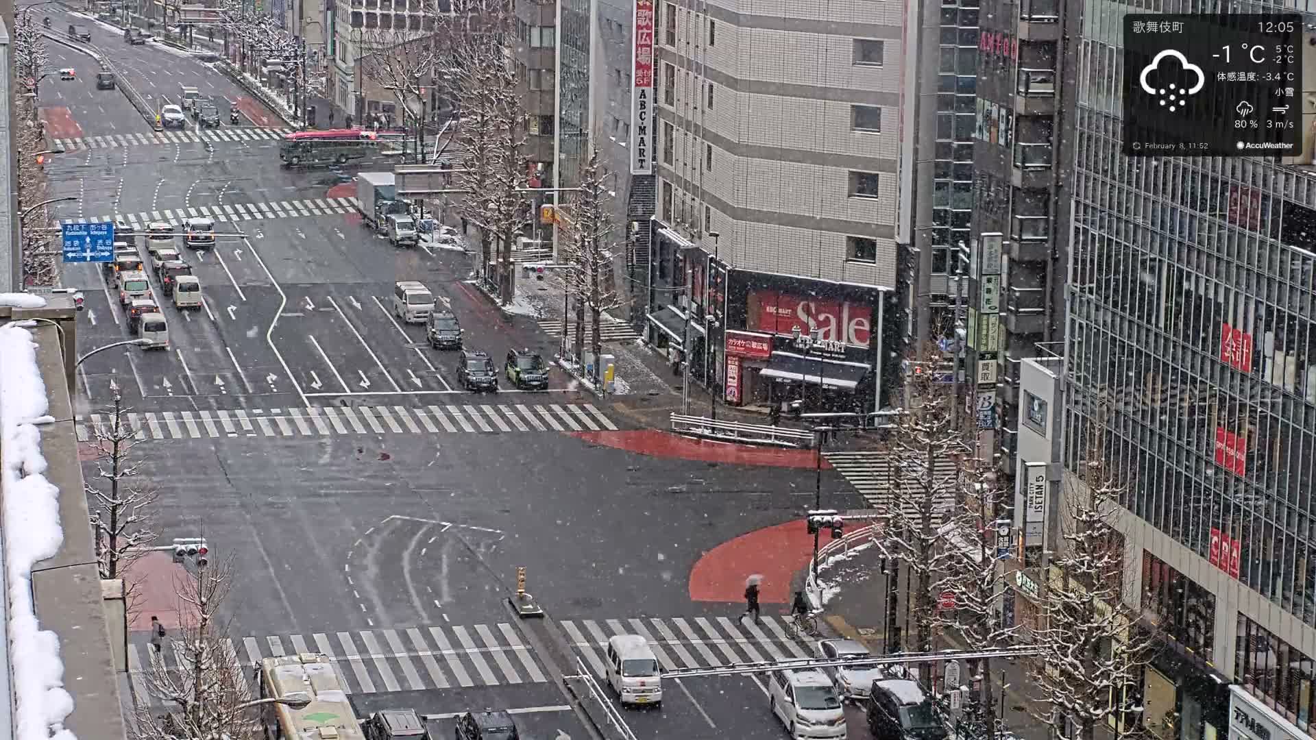 Tokyo, Shinjuku Kabukicho Meiji-dori / Yasukuni-dori Avenue Junction ( 東京 新宿 歌舞伎町 明治通り・靖国通り交差点 ) Live Cam - 1 Chome, Kabukichō, Shinjuku-ku, Tokyo, Kantō, Honshu, Japan