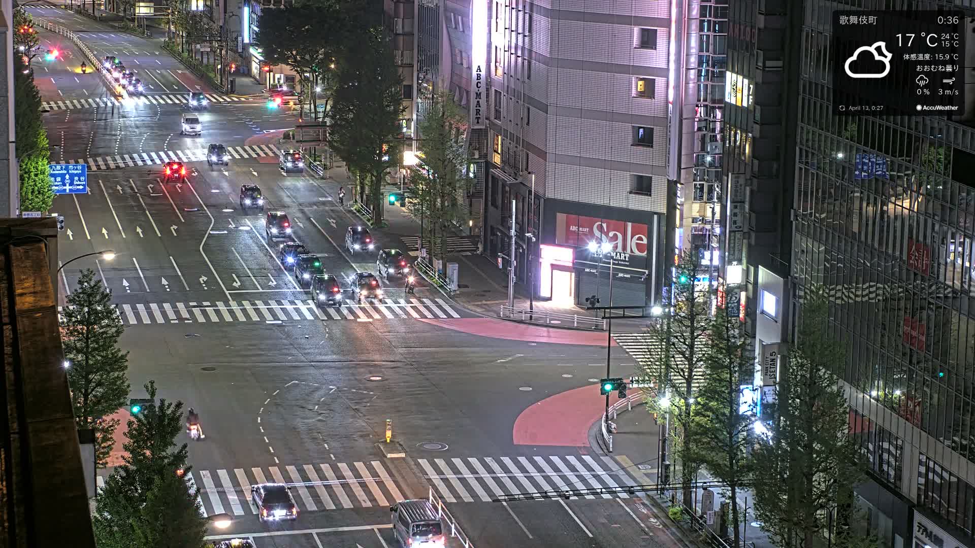 Tokyo, Shinjuku Kabukicho Meiji-dori / Yasukuni-dori Avenue Junction ( 東京 新宿 歌舞伎町 明治通り・靖国通り交差点 ) Live Cam - 1 Chome, Kabukichō, Shinjuku-ku, Tokyo, Kantō, Honshu, Japan