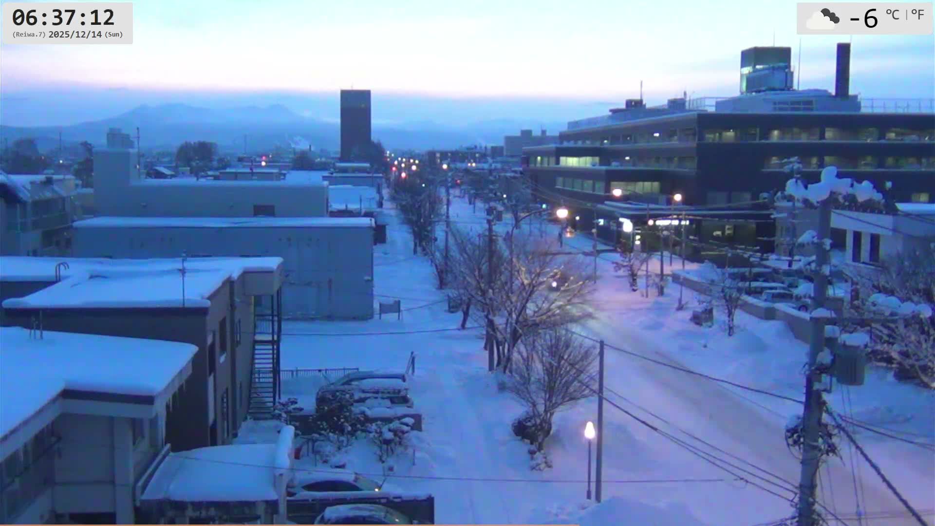 Hokkaido, Asahikawa City  ( 北海道、旭川市のスカイライン ) Live Cam - 13 Chome, 7 Jōdōri, Asahikawa, Kamikawa, Hokkaido, Japan