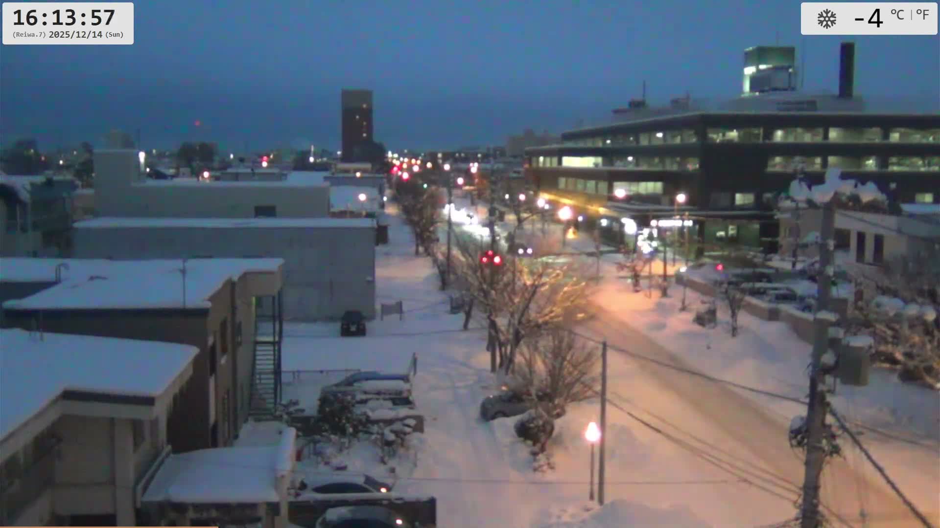 Hokkaido, Asahikawa City  ( 北海道、旭川市のスカイライン ) Live Cam - 13 Chome, 7 Jōdōri, Asahikawa, Kamikawa, Hokkaido, Japan