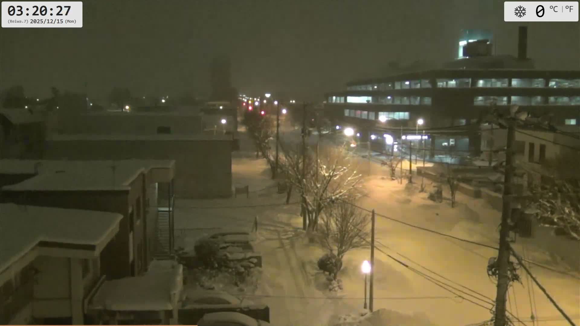 Hokkaido, Asahikawa City  ( 北海道、旭川市のスカイライン ) Live Cam - 13 Chome, 7 Jōdōri, Asahikawa, Kamikawa, Hokkaido, Japan