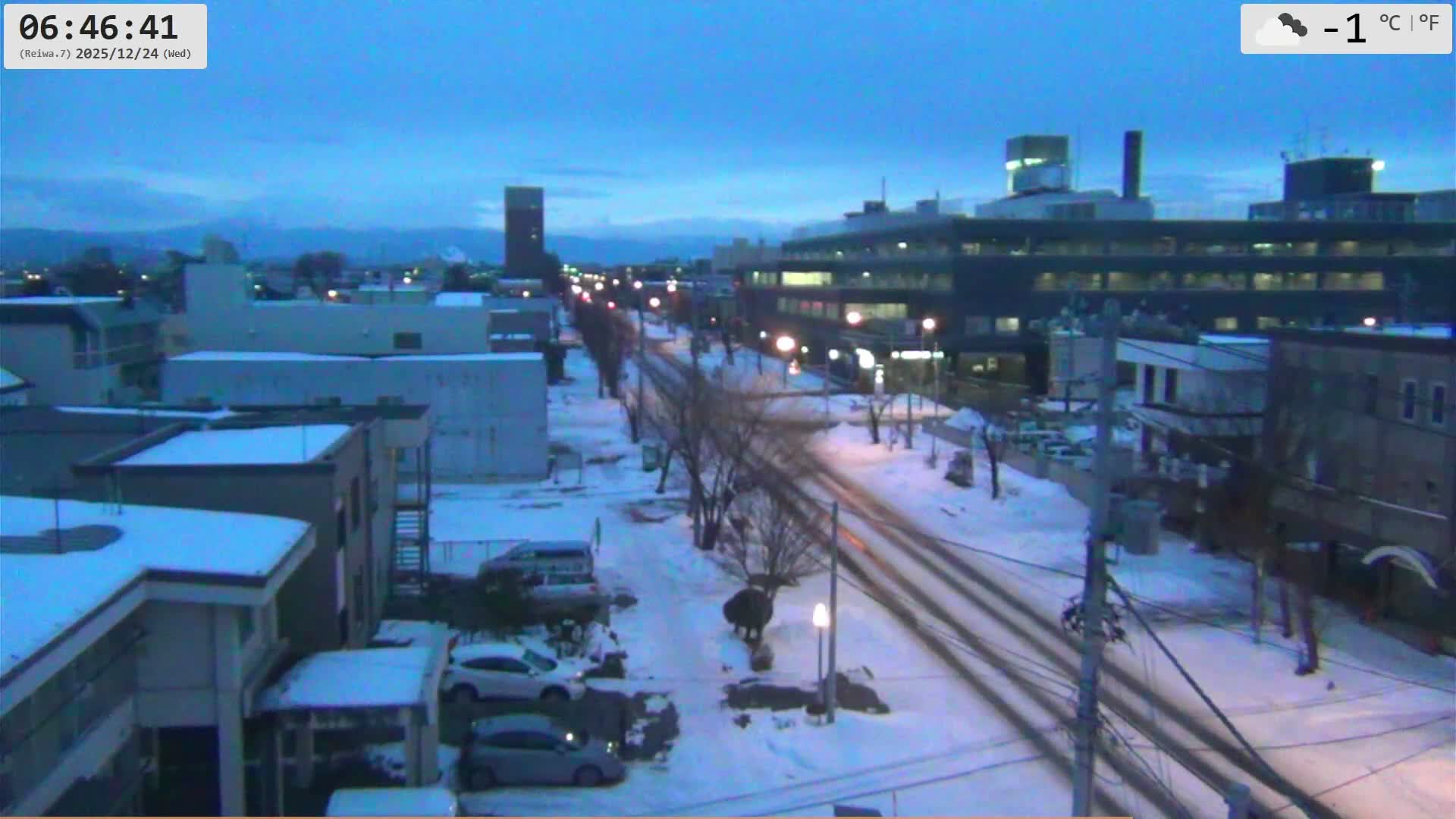 Hokkaido, Asahikawa City  ( 北海道、旭川市のスカイライン ) Live Cam - 13 Chome, 7 Jōdōri, Asahikawa, Kamikawa, Hokkaido, Japan