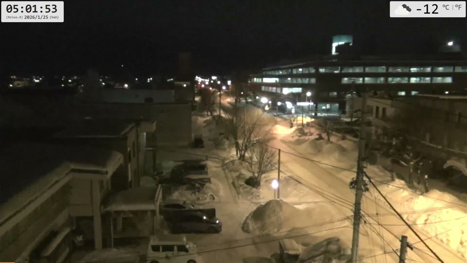 Hokkaido, Asahikawa City  ( 北海道、旭川市のスカイライン ) Live Cam - 13 Chome, 7 Jōdōri, Asahikawa, Kamikawa, Hokkaido, Japan