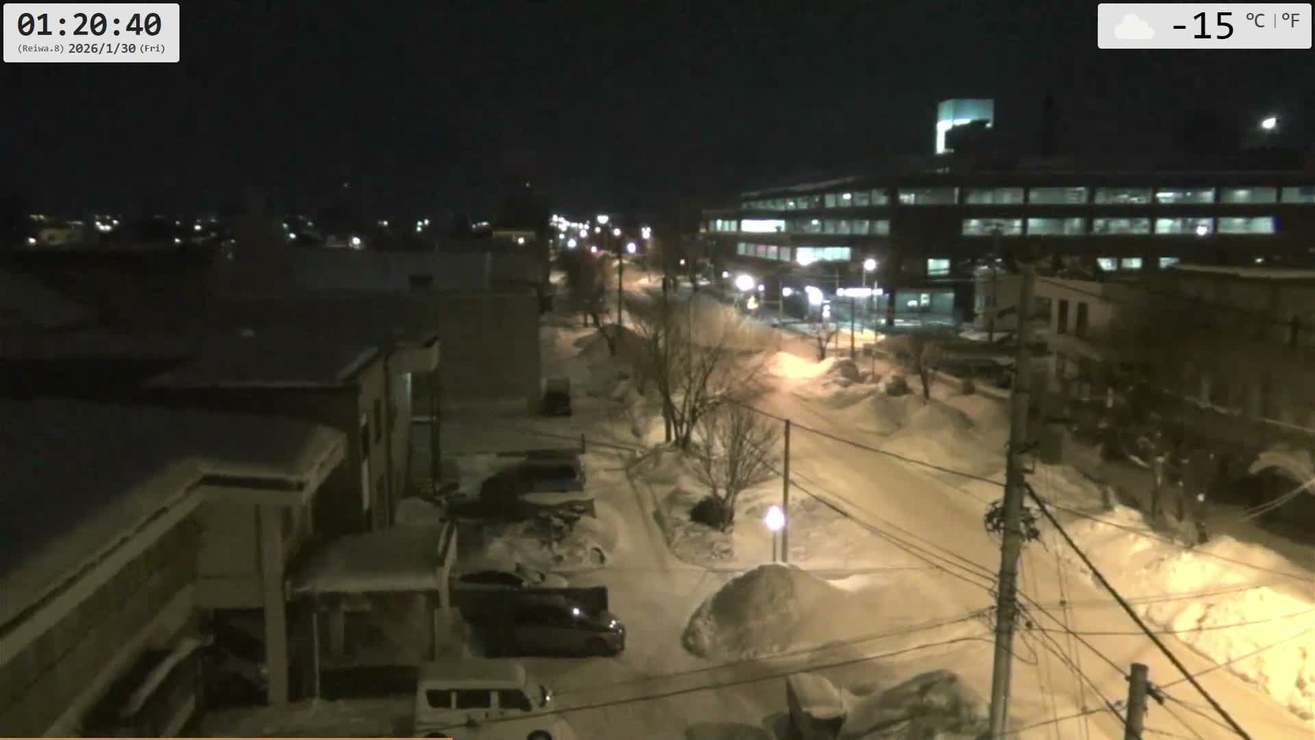 Hokkaido, Asahikawa City  ( 北海道、旭川市のスカイライン ) Live Cam - 13 Chome, 7 Jōdōri, Asahikawa, Kamikawa, Hokkaido, Japan