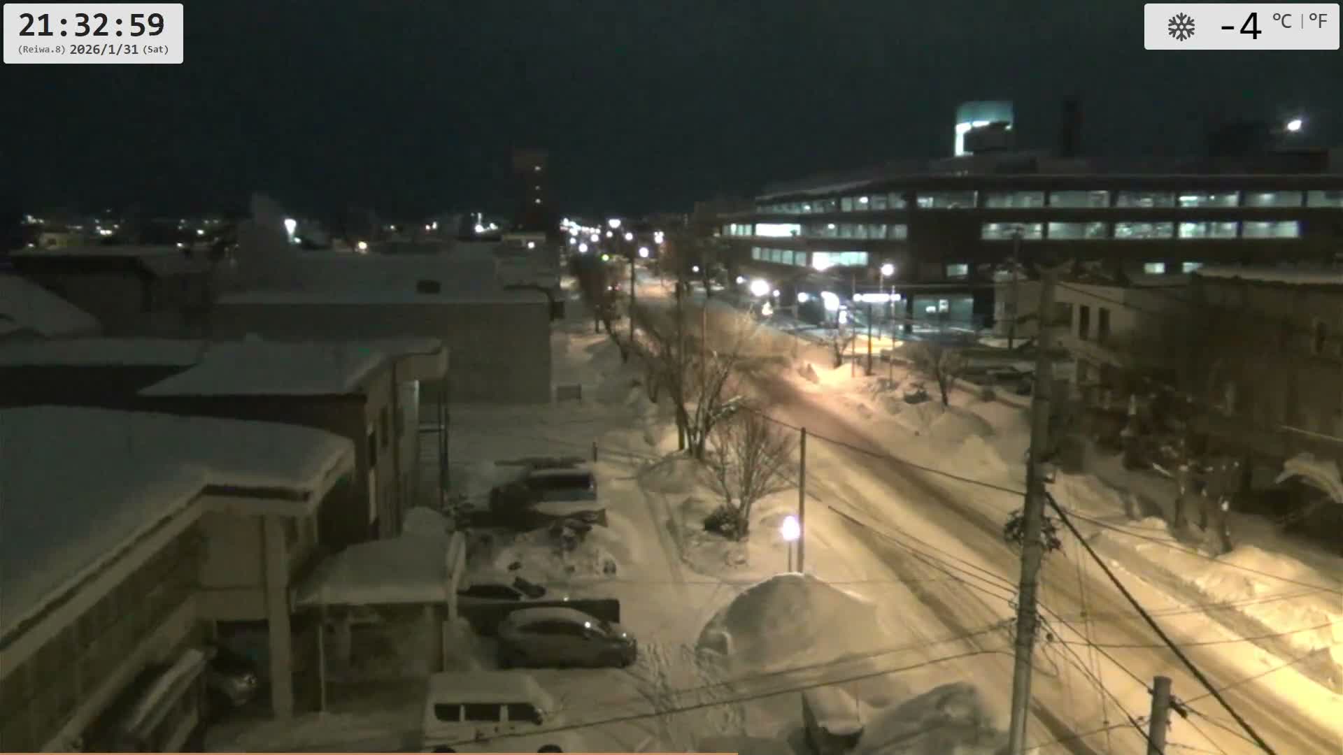 Hokkaido, Asahikawa City  ( 北海道、旭川市のスカイライン ) Live Cam - 13 Chome, 7 Jōdōri, Asahikawa, Kamikawa, Hokkaido, Japan
