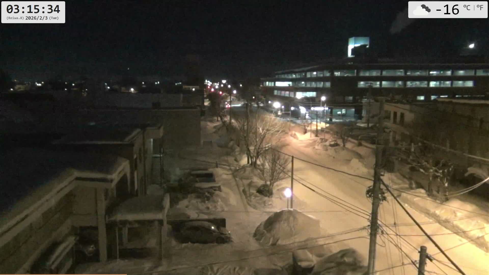 Hokkaido, Asahikawa City  ( 北海道、旭川市のスカイライン ) Live Cam - 13 Chome, 7 Jōdōri, Asahikawa, Kamikawa, Hokkaido, Japan