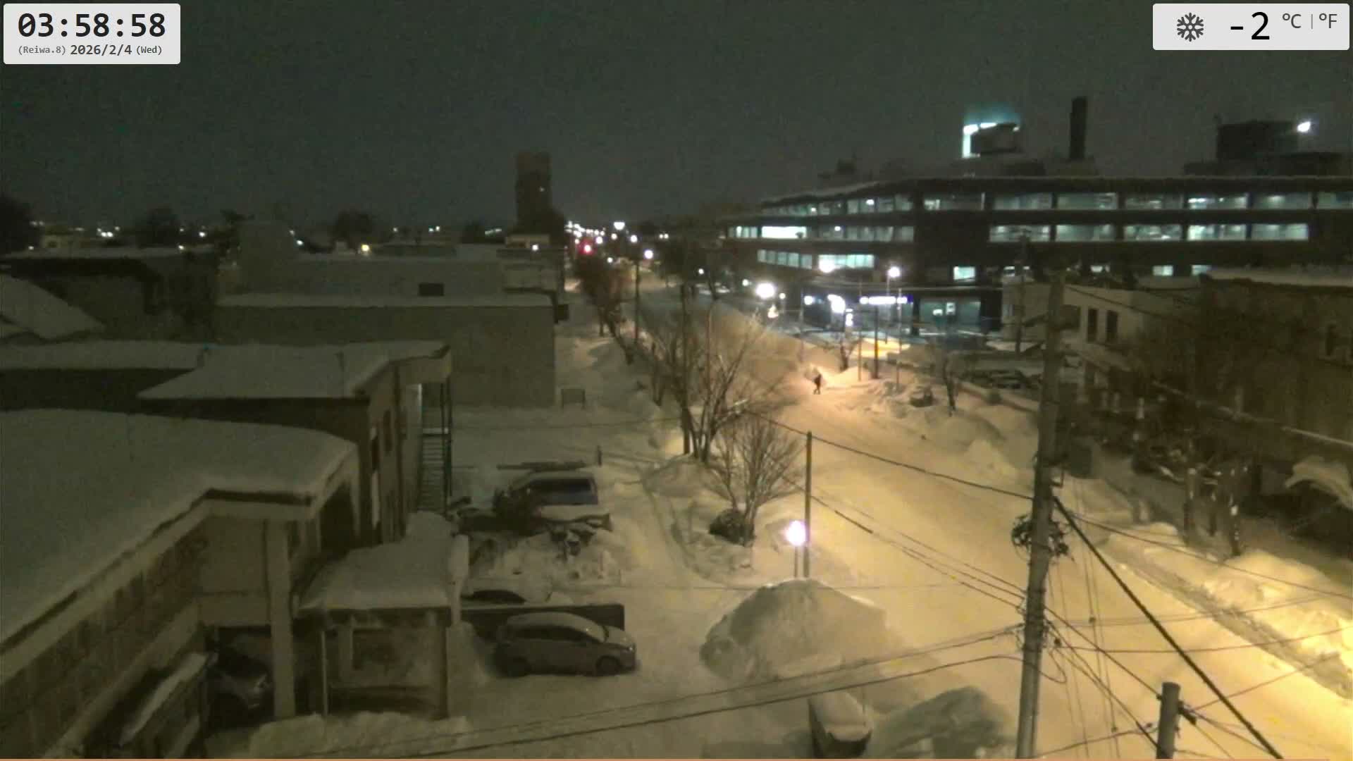 Hokkaido, Asahikawa City  ( 北海道、旭川市のスカイライン ) Live Cam - 13 Chome, 7 Jōdōri, Asahikawa, Kamikawa, Hokkaido, Japan