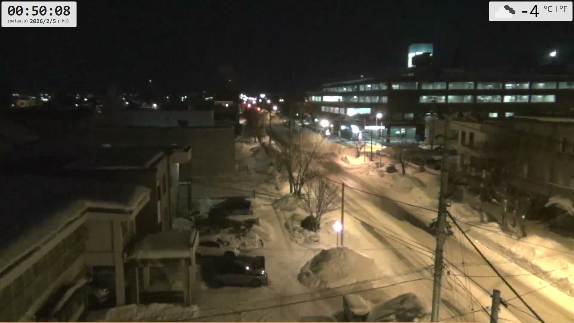 Hokkaido, Asahikawa City  ( 北海道、旭川市のスカイライン ) Live Cam - 13 Chome, 7 Jōdōri, Asahikawa, Kamikawa, Hokkaido, Japan