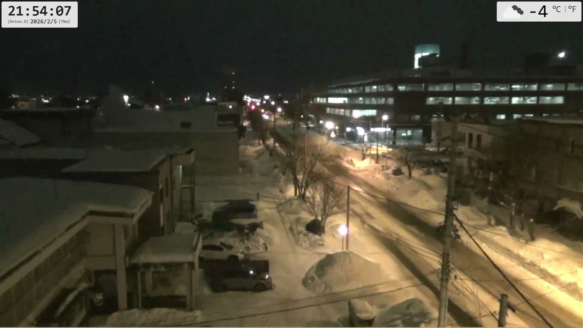 Hokkaido, Asahikawa City  ( 北海道、旭川市のスカイライン ) Live Cam - 13 Chome, 7 Jōdōri, Asahikawa, Kamikawa, Hokkaido, Japan