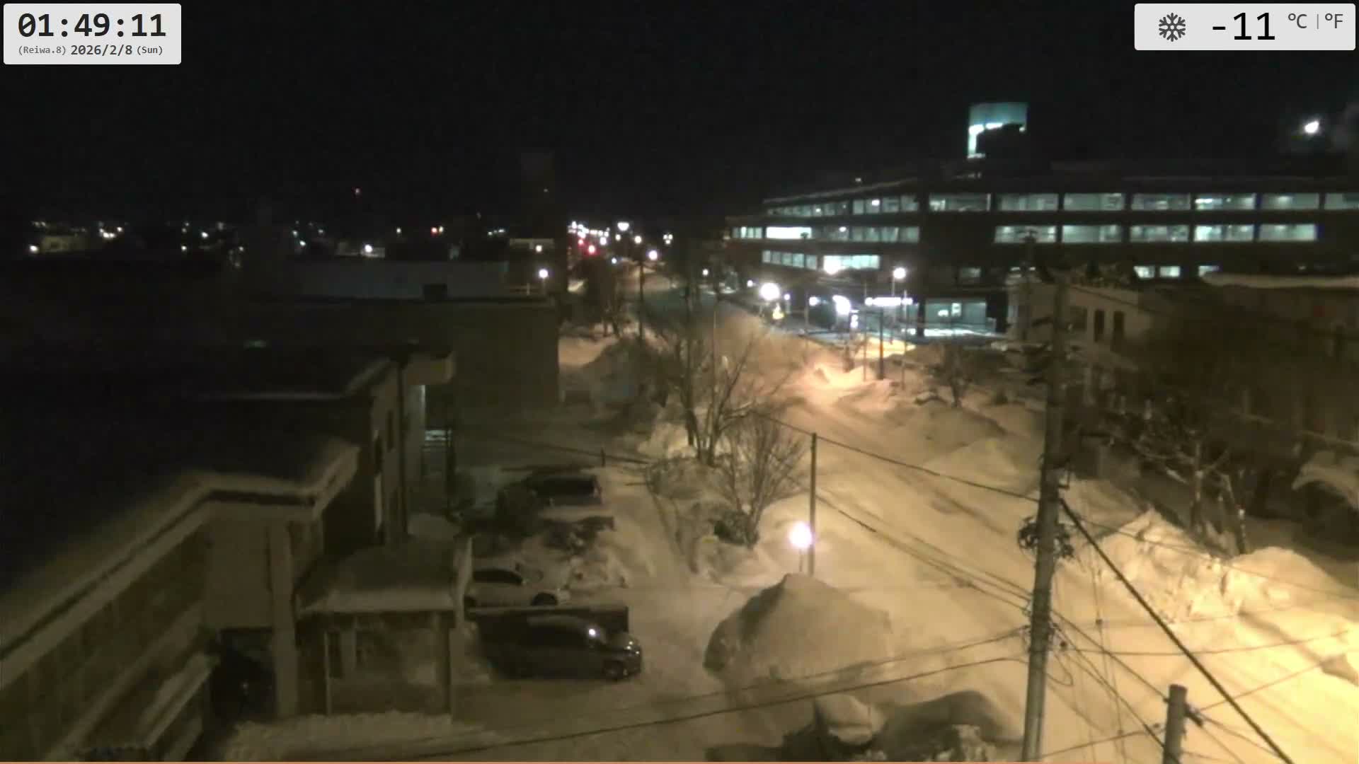 Hokkaido, Asahikawa City  ( 北海道、旭川市のスカイライン ) Live Cam - 13 Chome, 7 Jōdōri, Asahikawa, Kamikawa, Hokkaido, Japan