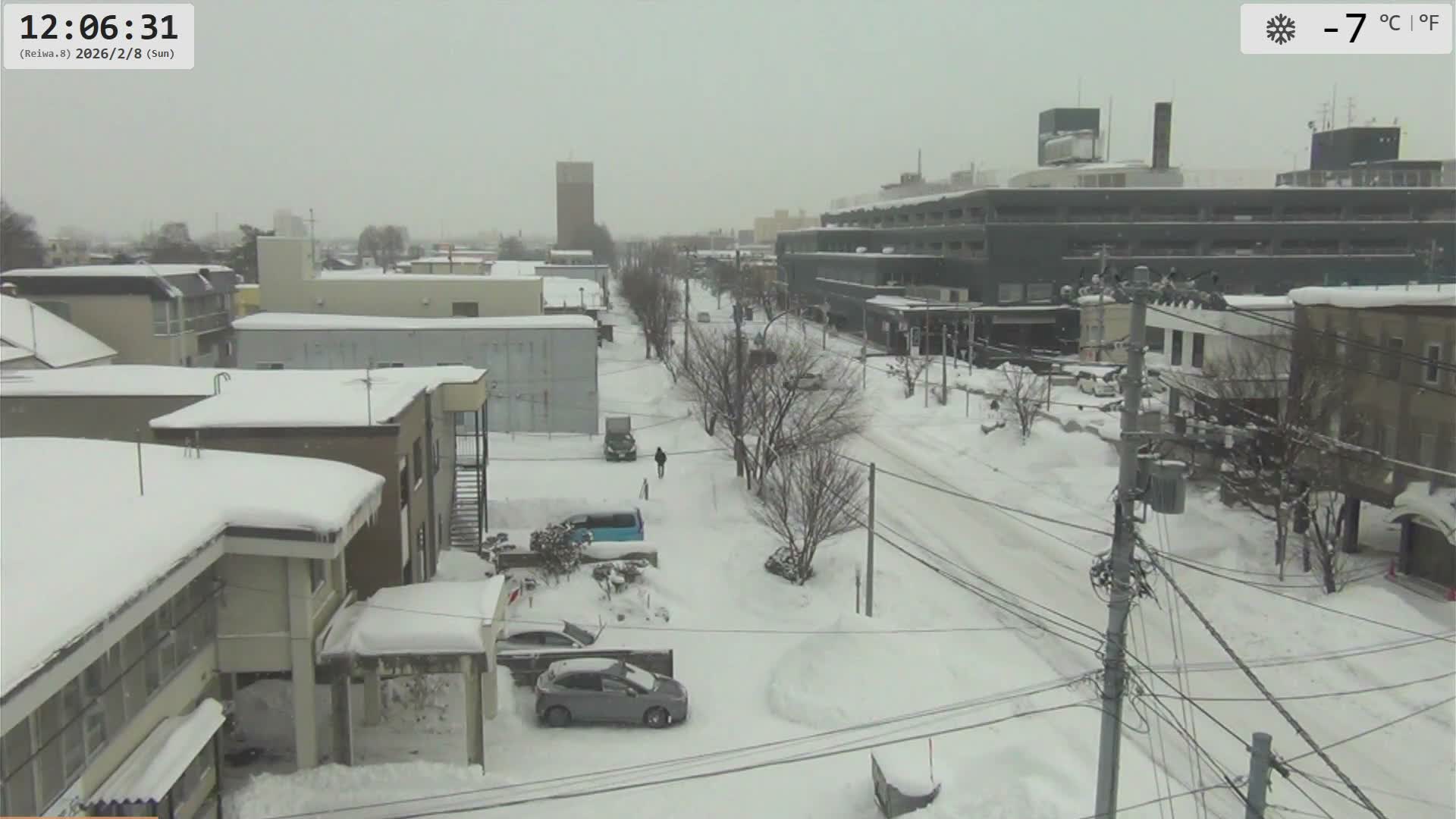Hokkaido, Asahikawa City  ( 北海道、旭川市のスカイライン ) Live Cam - 13 Chome, 7 Jōdōri, Asahikawa, Kamikawa, Hokkaido, Japan