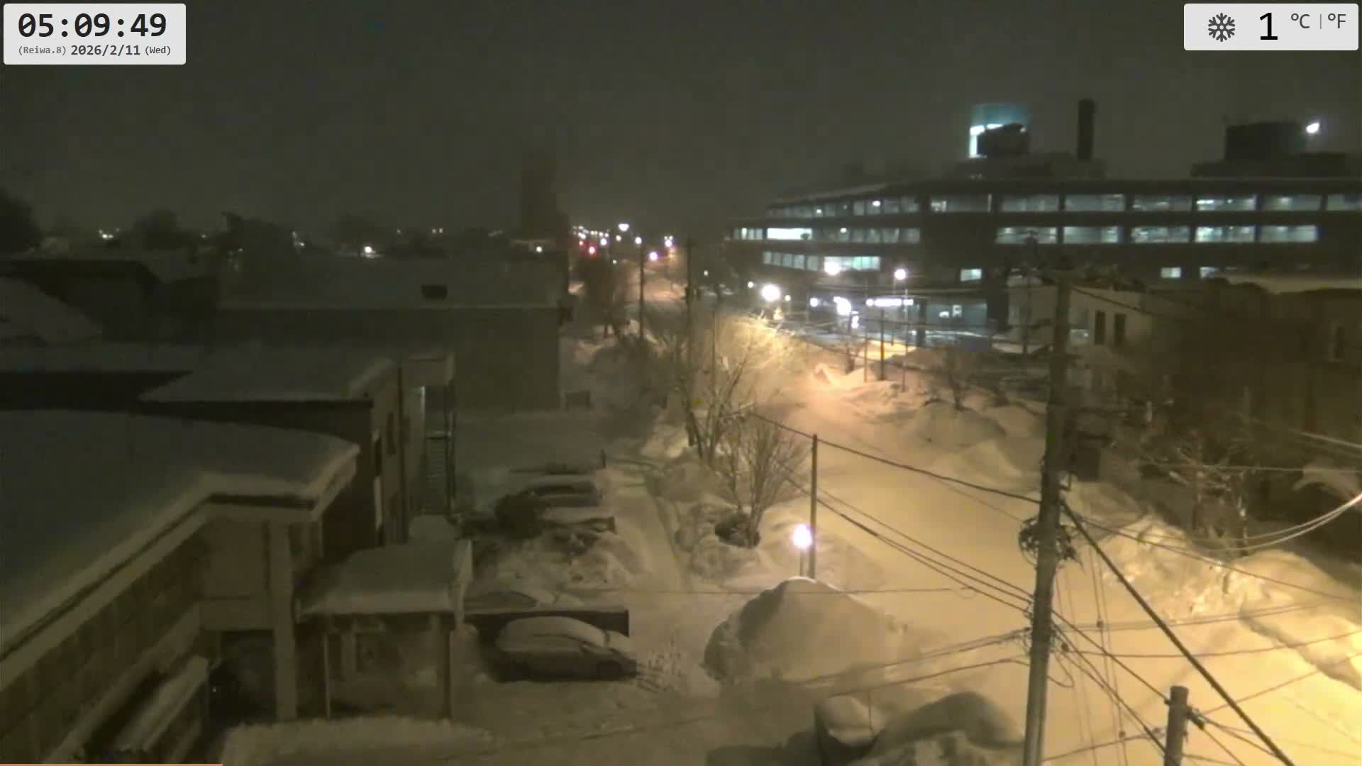 Hokkaido, Asahikawa City  ( 北海道、旭川市のスカイライン ) Live Cam - 13 Chome, 7 Jōdōri, Asahikawa, Kamikawa, Hokkaido, Japan