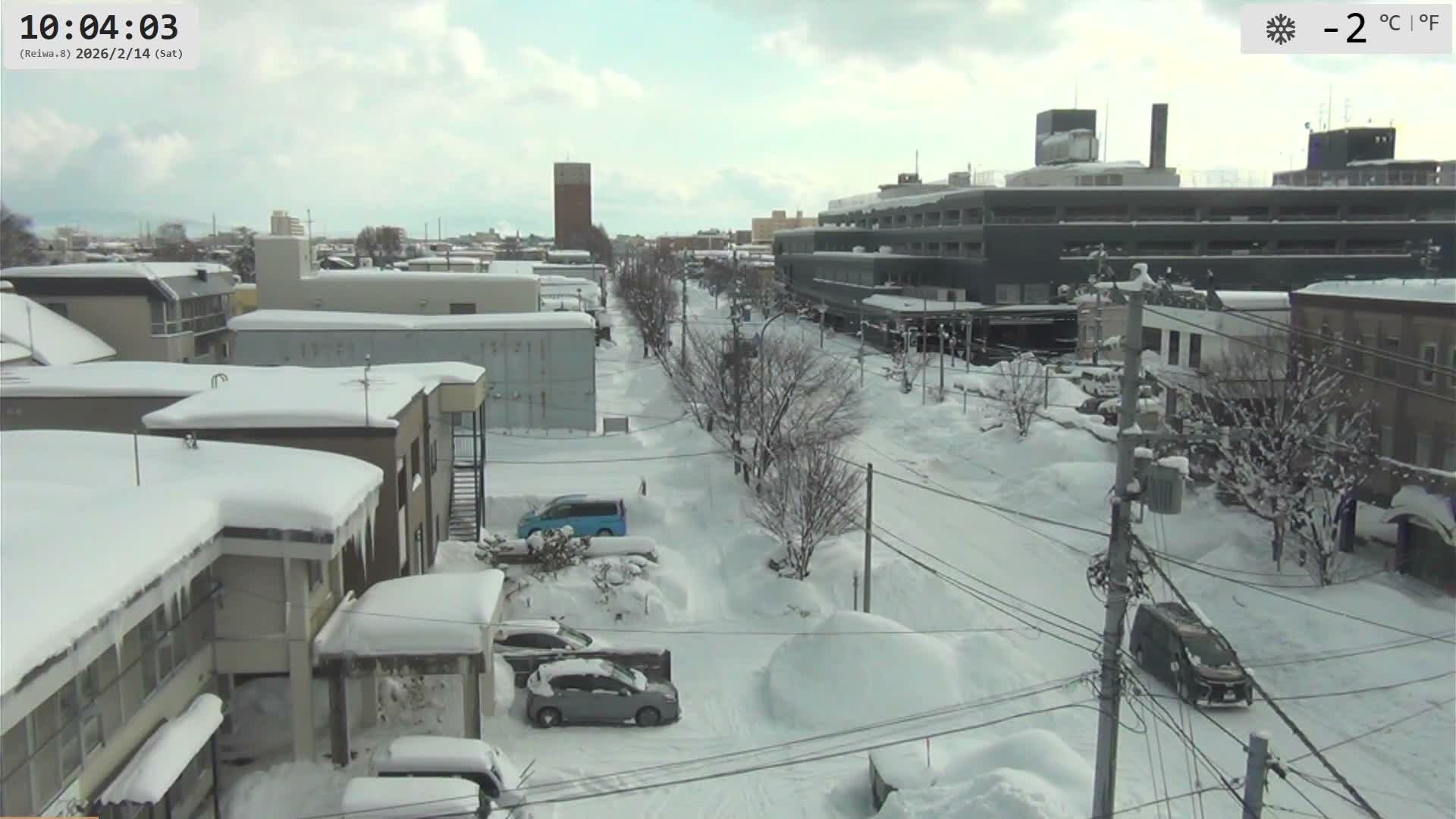 Hokkaido, Asahikawa City  ( 北海道、旭川市のスカイライン ) Live Cam - 13 Chome, 7 Jōdōri, Asahikawa, Kamikawa, Hokkaido, Japan