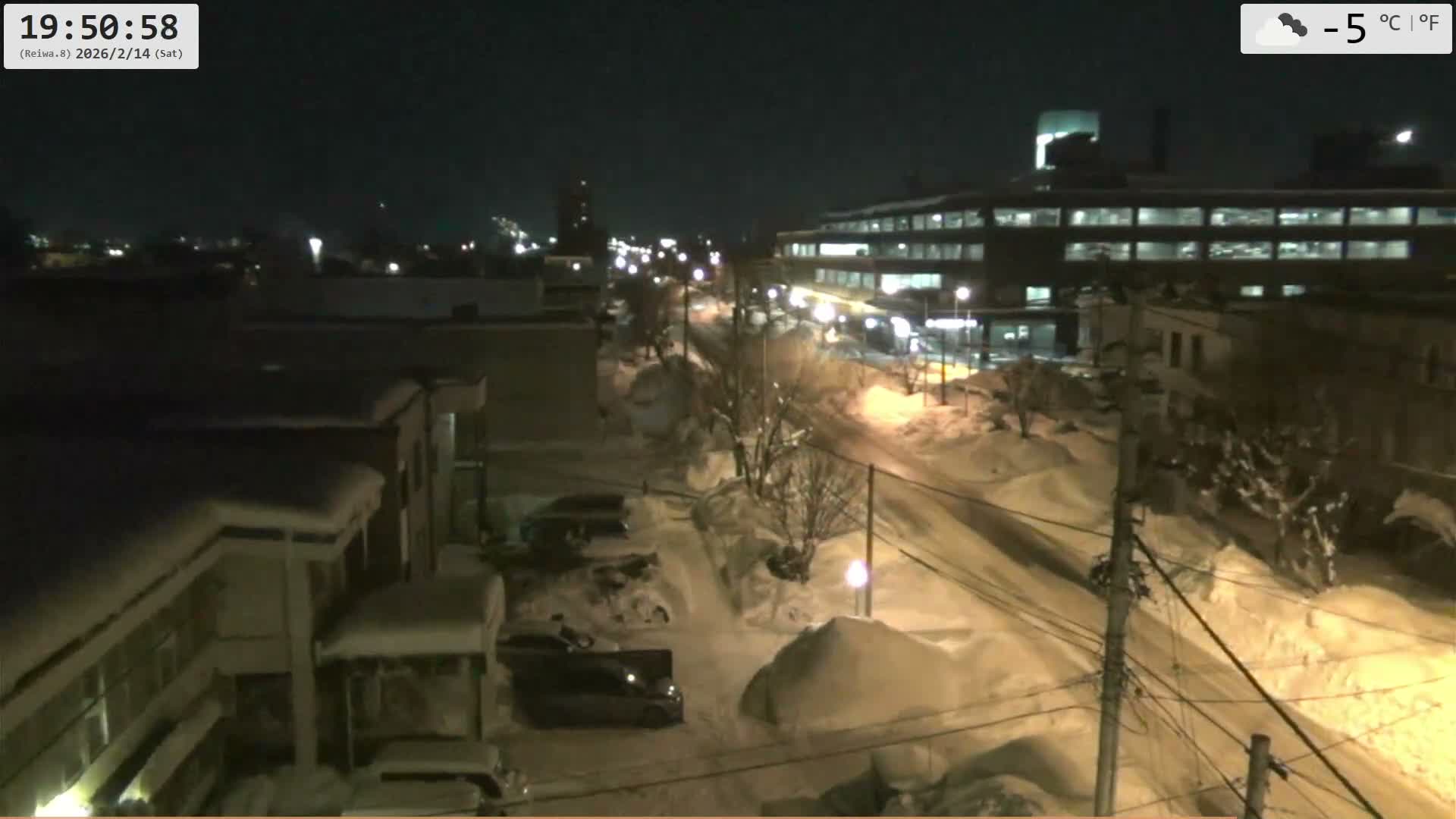 Hokkaido, Asahikawa City  ( 北海道、旭川市のスカイライン ) Live Cam - 13 Chome, 7 Jōdōri, Asahikawa, Kamikawa, Hokkaido, Japan
