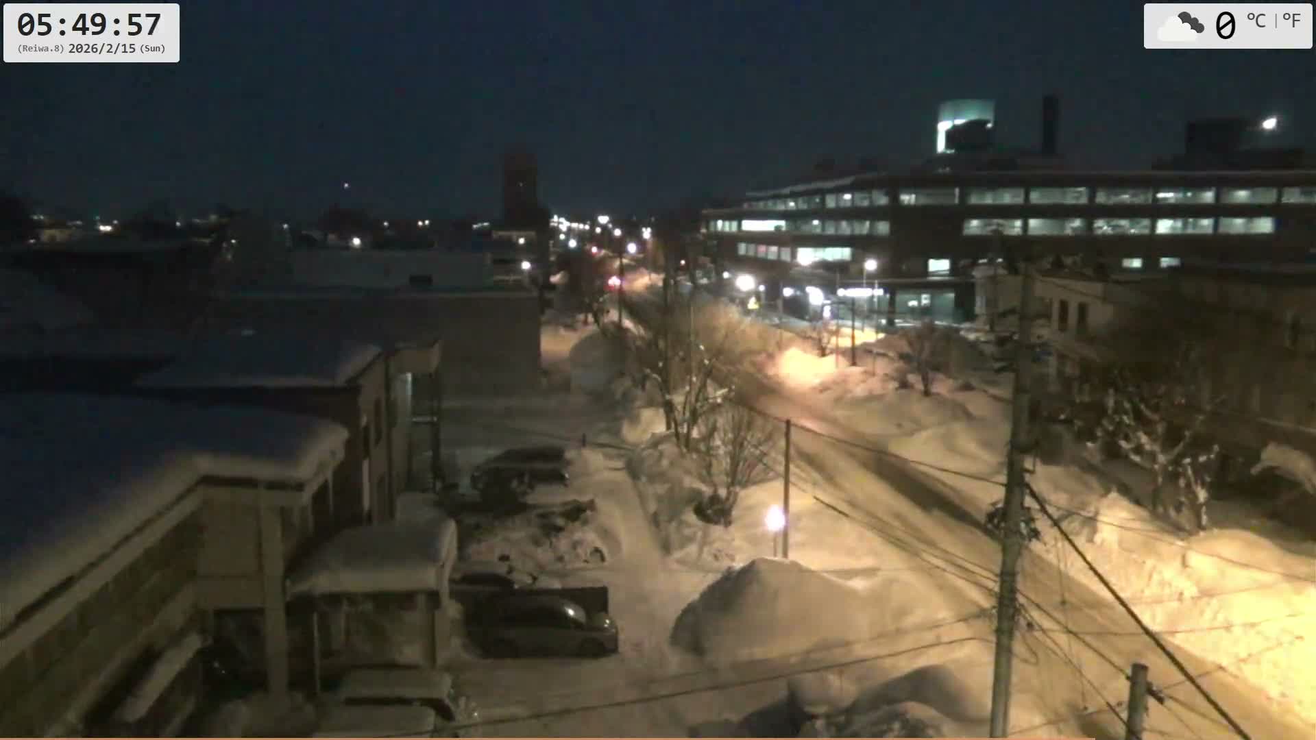 Hokkaido, Asahikawa City  ( 北海道、旭川市のスカイライン ) Live Cam - 13 Chome, 7 Jōdōri, Asahikawa, Kamikawa, Hokkaido, Japan