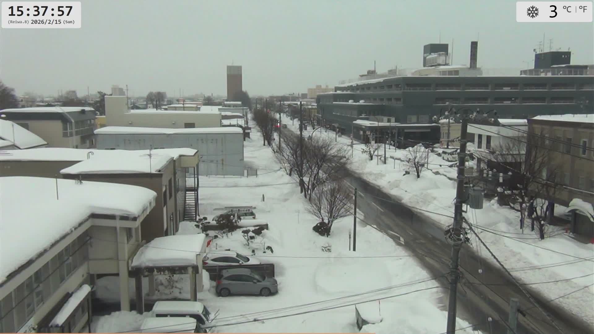 Hokkaido, Asahikawa City  ( 北海道、旭川市のスカイライン ) Live Cam - 13 Chome, 7 Jōdōri, Asahikawa, Kamikawa, Hokkaido, Japan