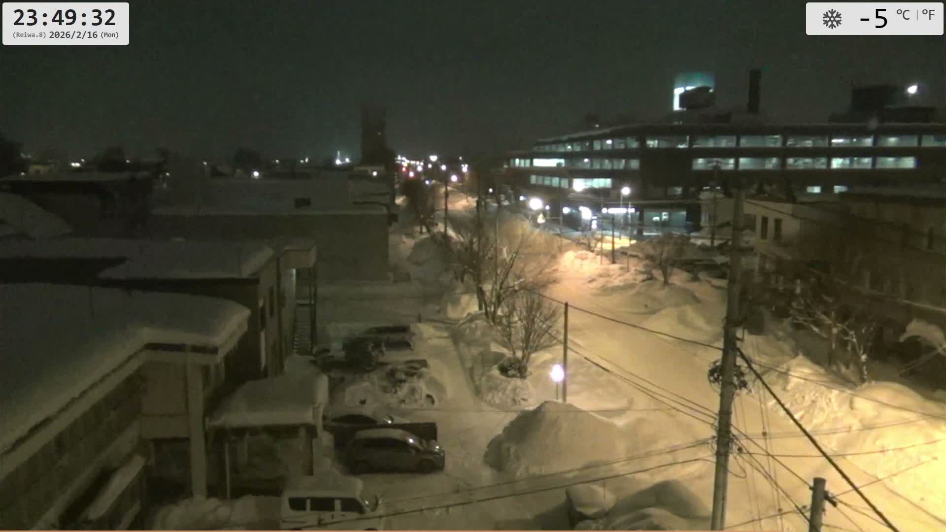 Hokkaido, Asahikawa City  ( 北海道、旭川市のスカイライン ) Live Cam - 13 Chome, 7 Jōdōri, Asahikawa, Kamikawa, Hokkaido, Japan