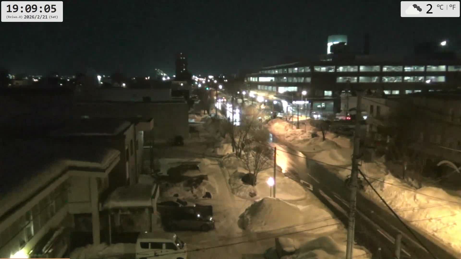 Hokkaido, Asahikawa City  ( 北海道、旭川市のスカイライン ) Live Cam - 13 Chome, 7 Jōdōri, Asahikawa, Kamikawa, Hokkaido, Japan
