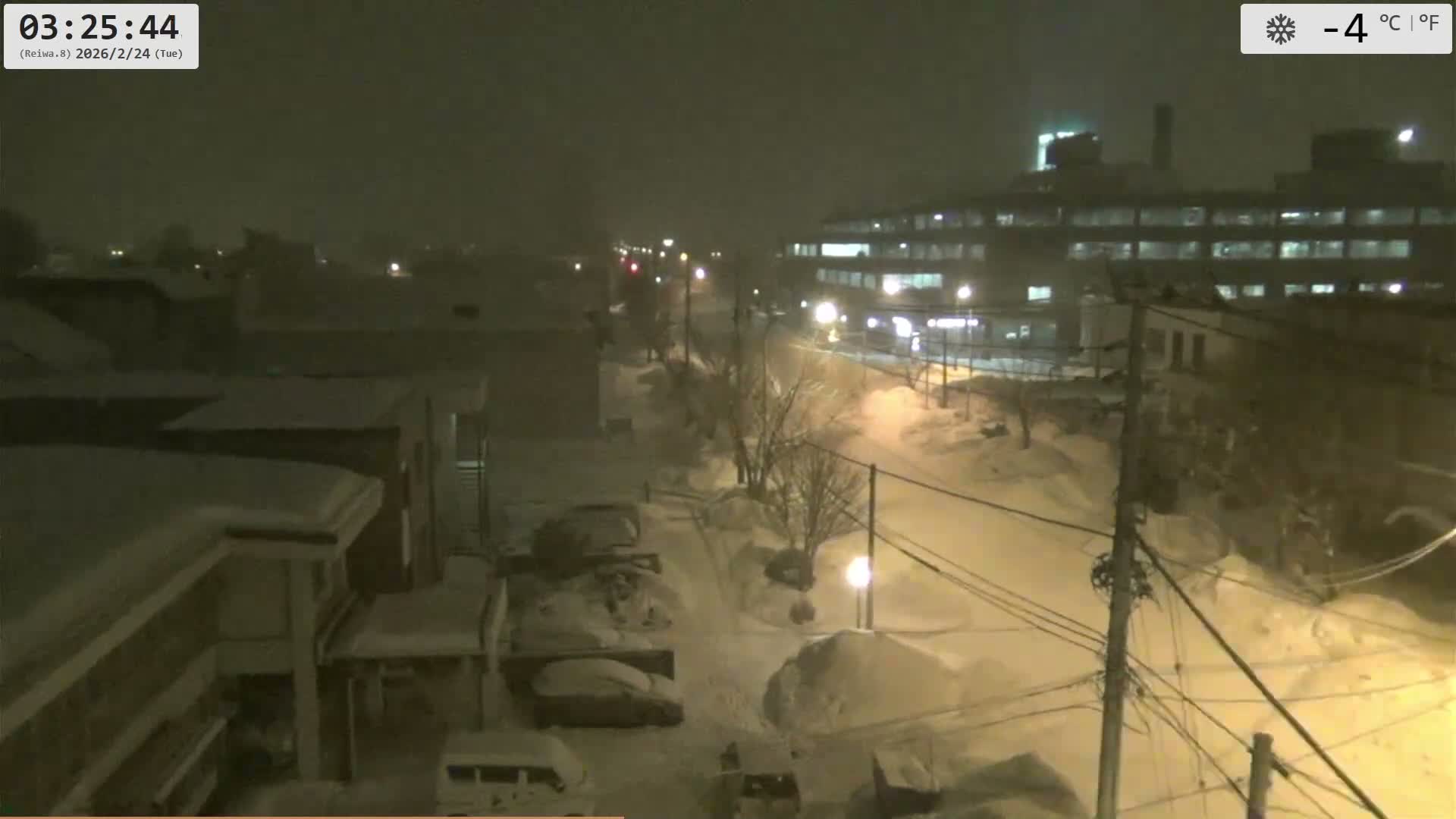 Hokkaido, Asahikawa City  ( 北海道、旭川市のスカイライン ) Live Cam - 13 Chome, 7 Jōdōri, Asahikawa, Kamikawa, Hokkaido, Japan