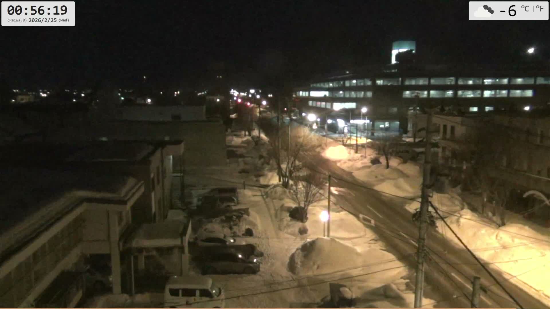 Hokkaido, Asahikawa City  ( 北海道、旭川市のスカイライン ) Live Cam - 13 Chome, 7 Jōdōri, Asahikawa, Kamikawa, Hokkaido, Japan