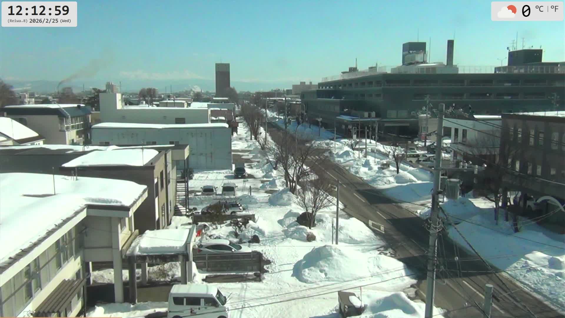 Hokkaido, Asahikawa City  ( 北海道、旭川市のスカイライン ) Live Cam - 13 Chome, 7 Jōdōri, Asahikawa, Kamikawa, Hokkaido, Japan