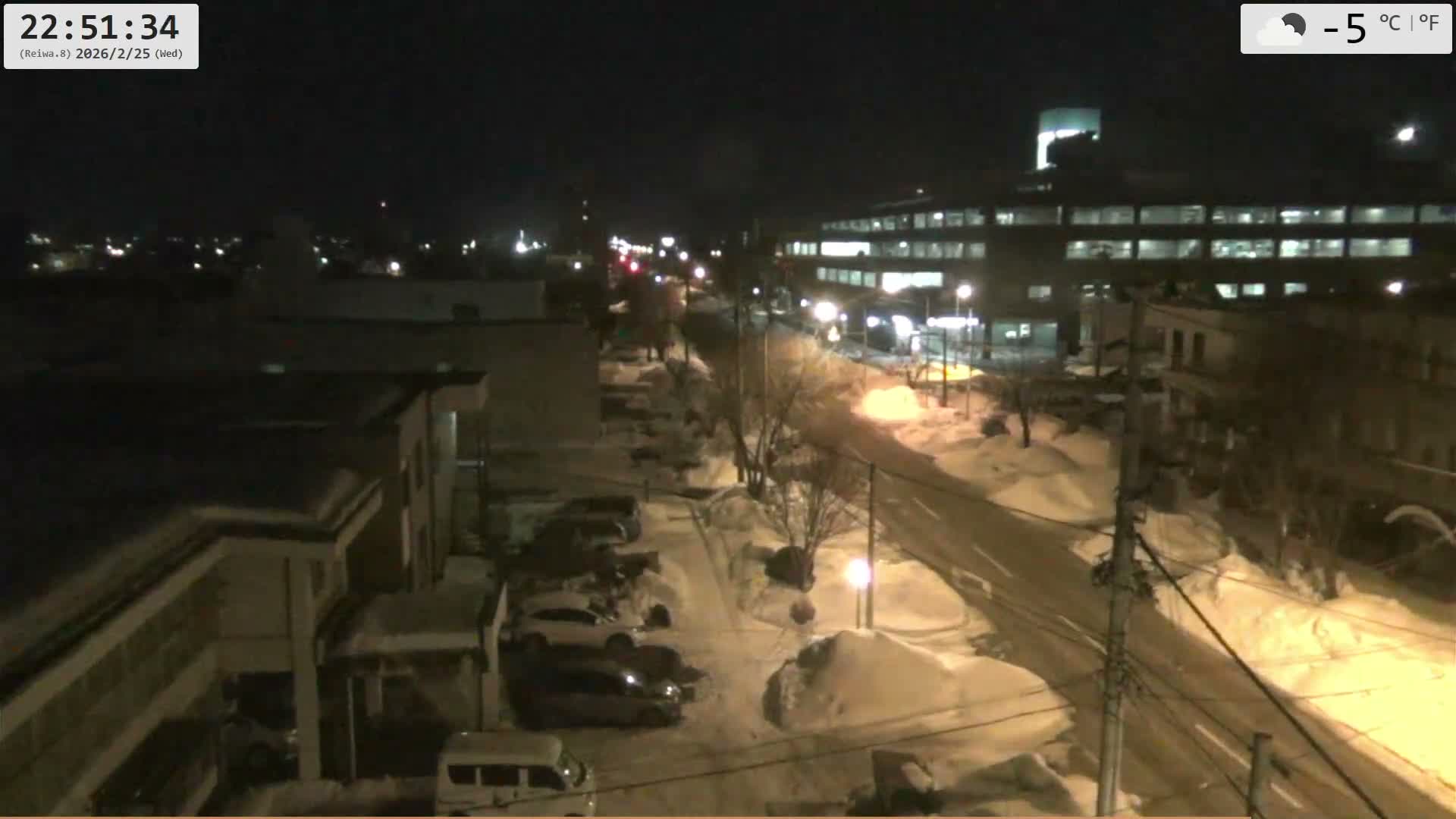 Hokkaido, Asahikawa City  ( 北海道、旭川市のスカイライン ) Live Cam - 13 Chome, 7 Jōdōri, Asahikawa, Kamikawa, Hokkaido, Japan