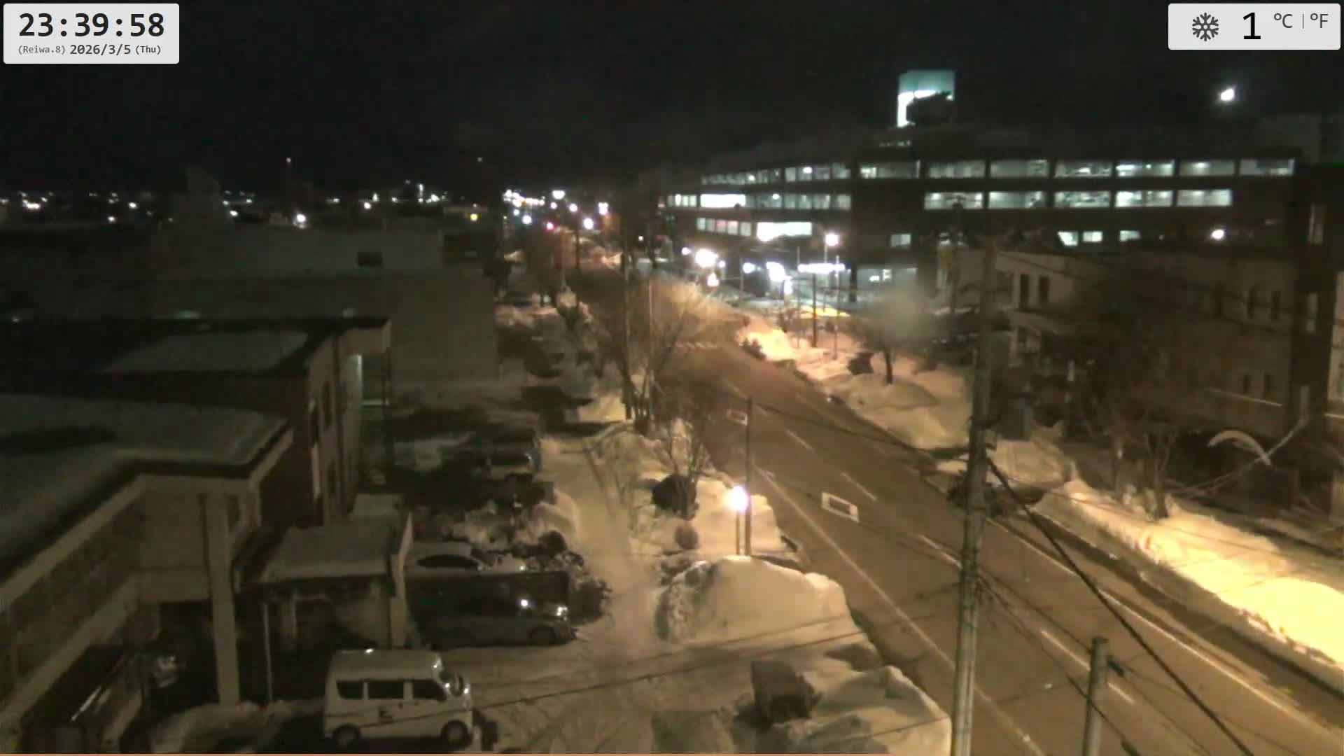 Hokkaido, Asahikawa City  ( 北海道、旭川市のスカイライン ) Live Cam - 13 Chome, 7 Jōdōri, Asahikawa, Kamikawa, Hokkaido, Japan